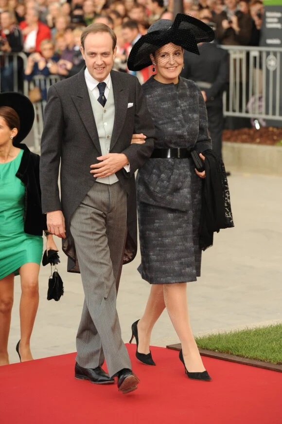 Le Duc et la Duchesse de Vendôme au mariage du Prince Guillaume de Luxembourg