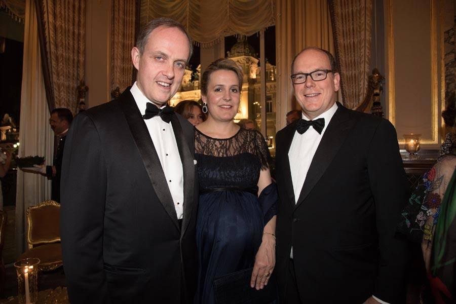 Le prince Jean, la princesse Philomena et le prince Albert II de Monaco.