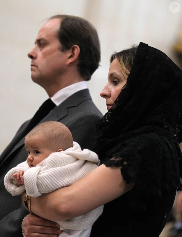 Le prince Jean et la princesse Philomena aux obsèques de la duchesse de Ségovie.