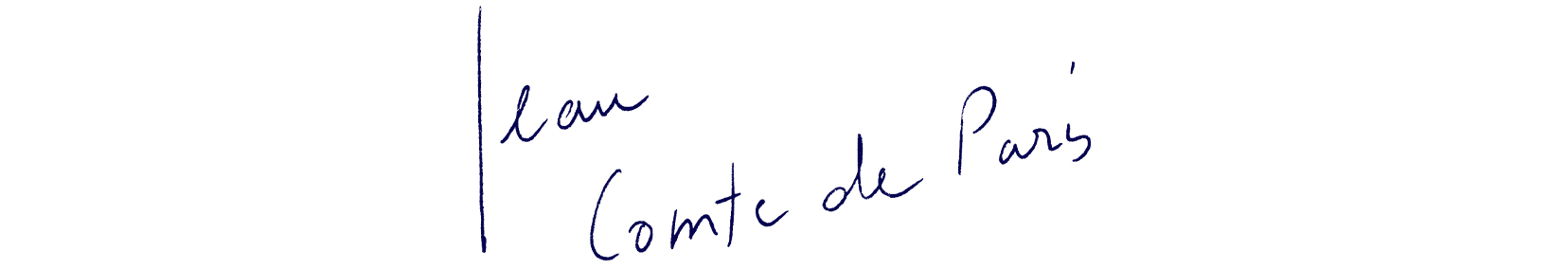 Signature comte de Paris