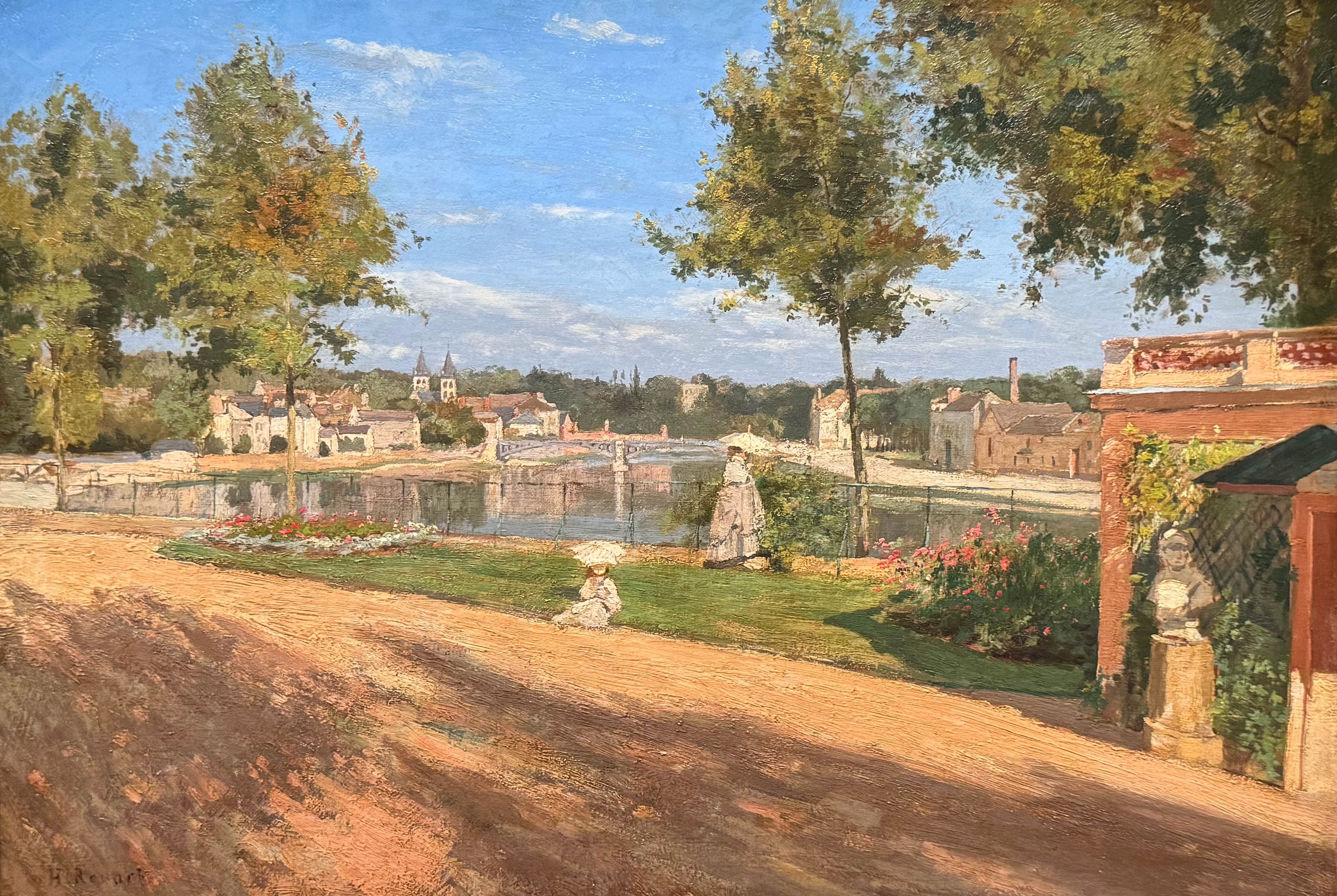 La Terrasse au bord de la Seine à Melun (1874), Henri Rouart, Première exposition impressionniste, n° 150