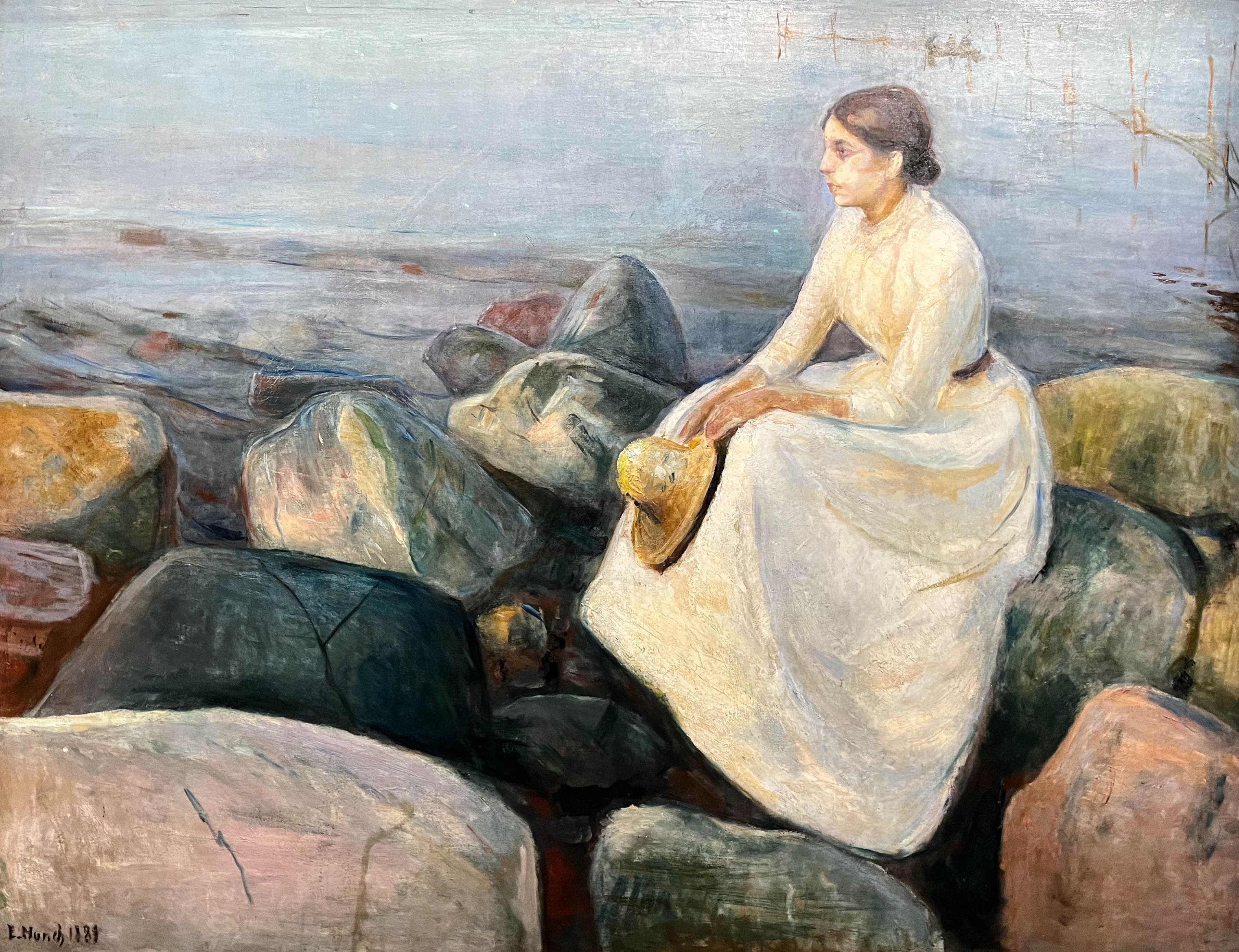 Nuit d’été. Inger sur la plage, Edvard Munch, 1889