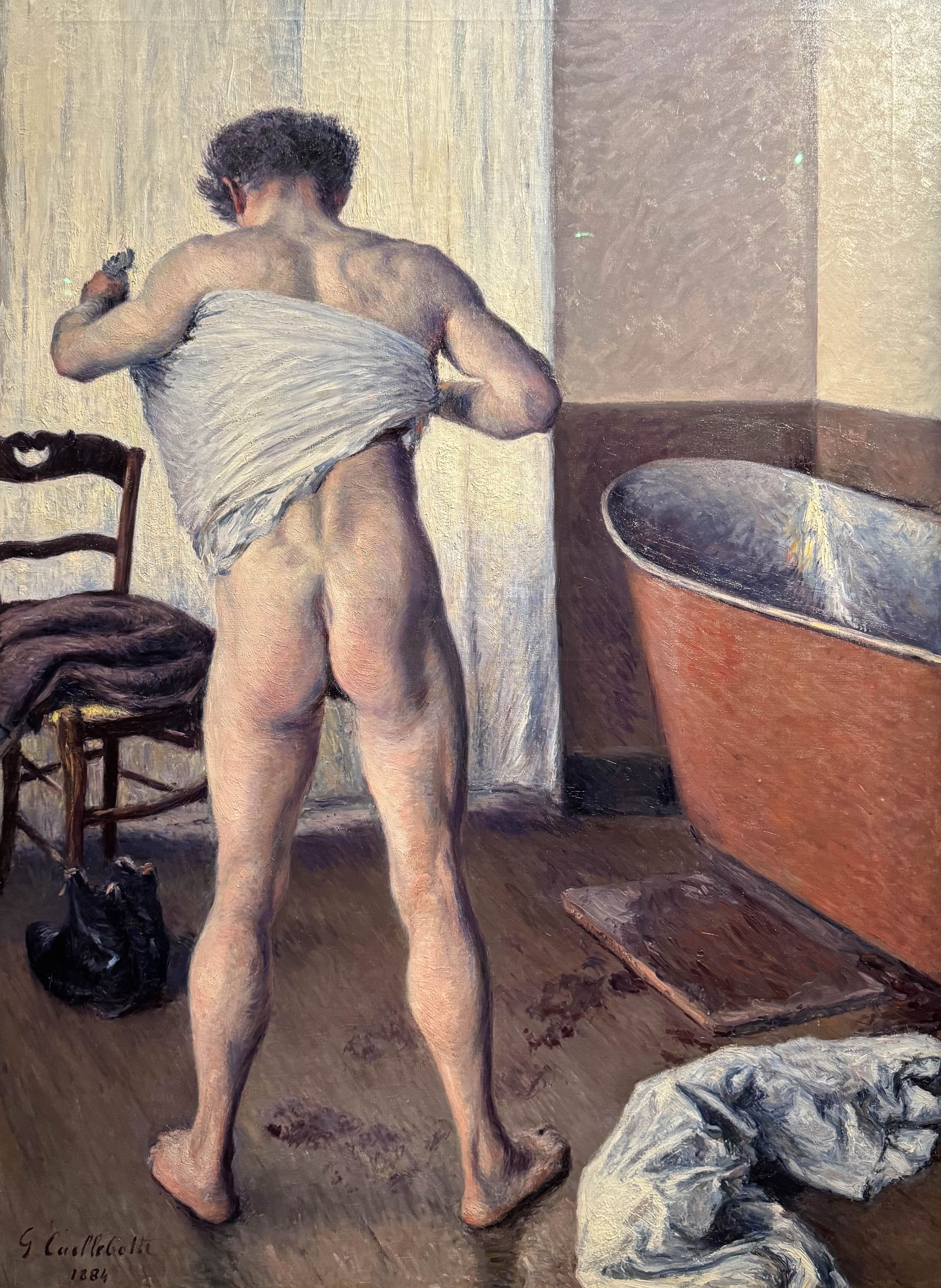 Homme au bain (1884), Gustave Caillebotte, Boston