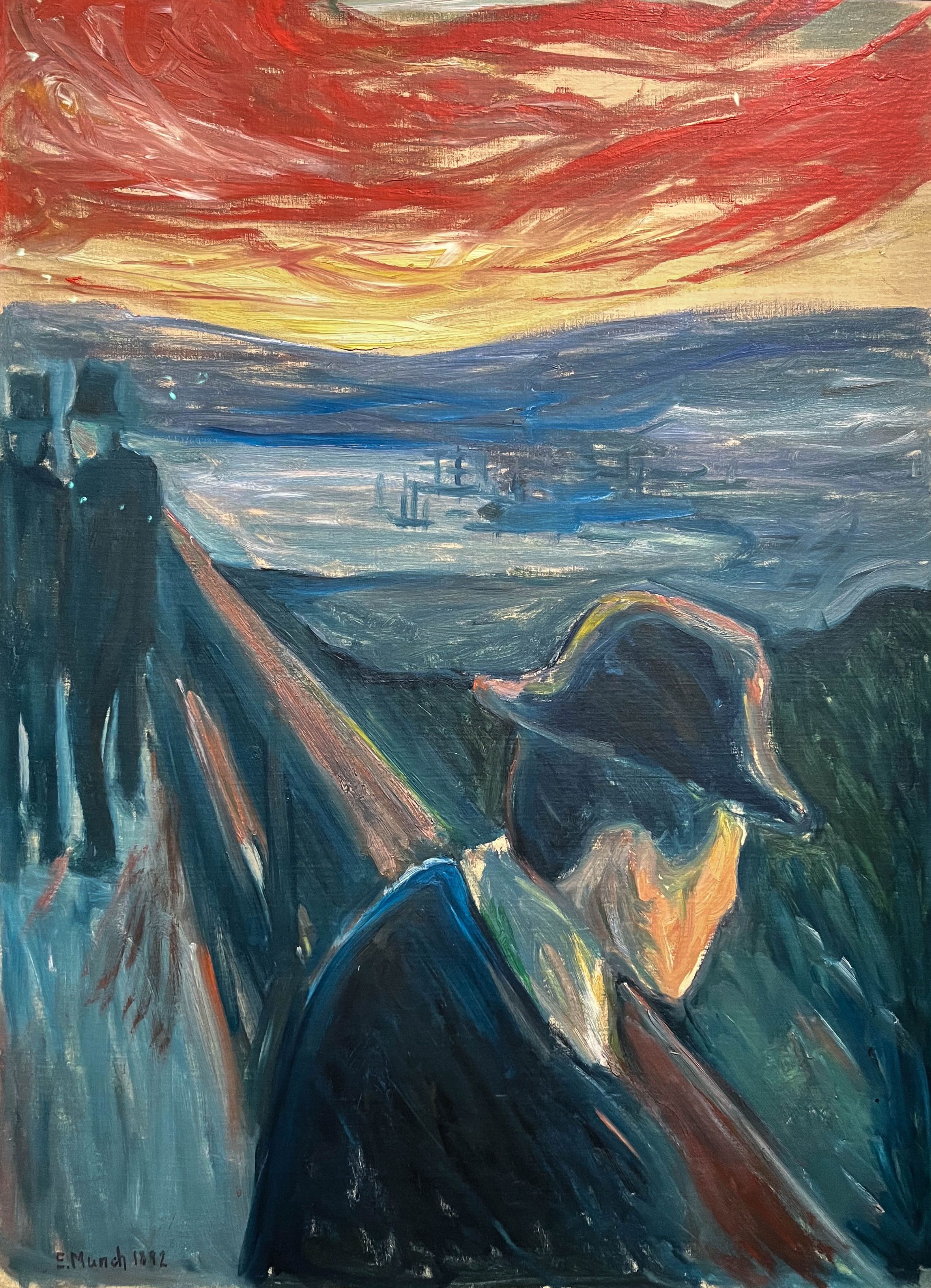 Désespoir. Humeur malade au coucher de soleil, Edvard Munch, 1892