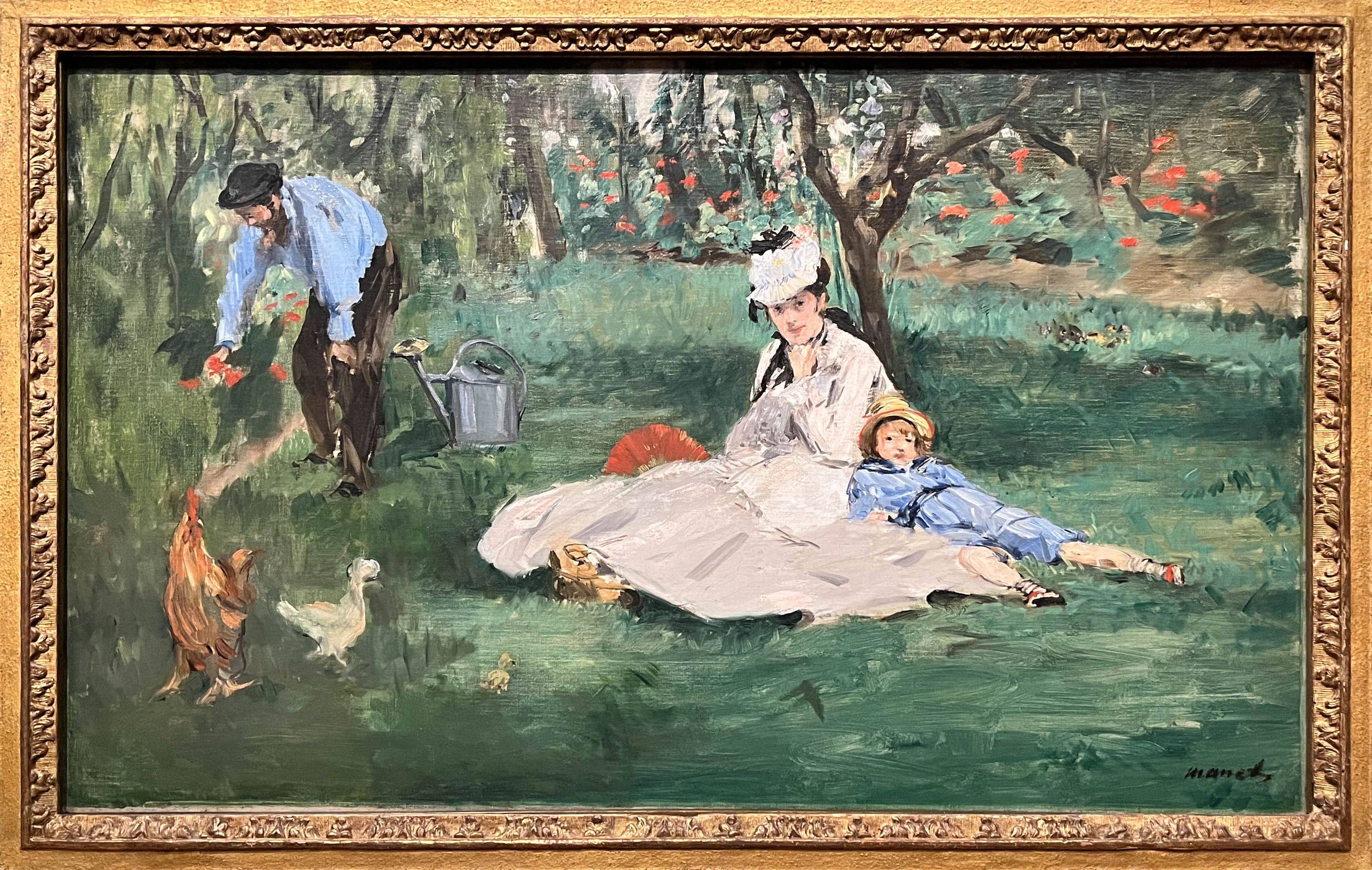 La Famille Monet au jardin (1874), Édouard Manet