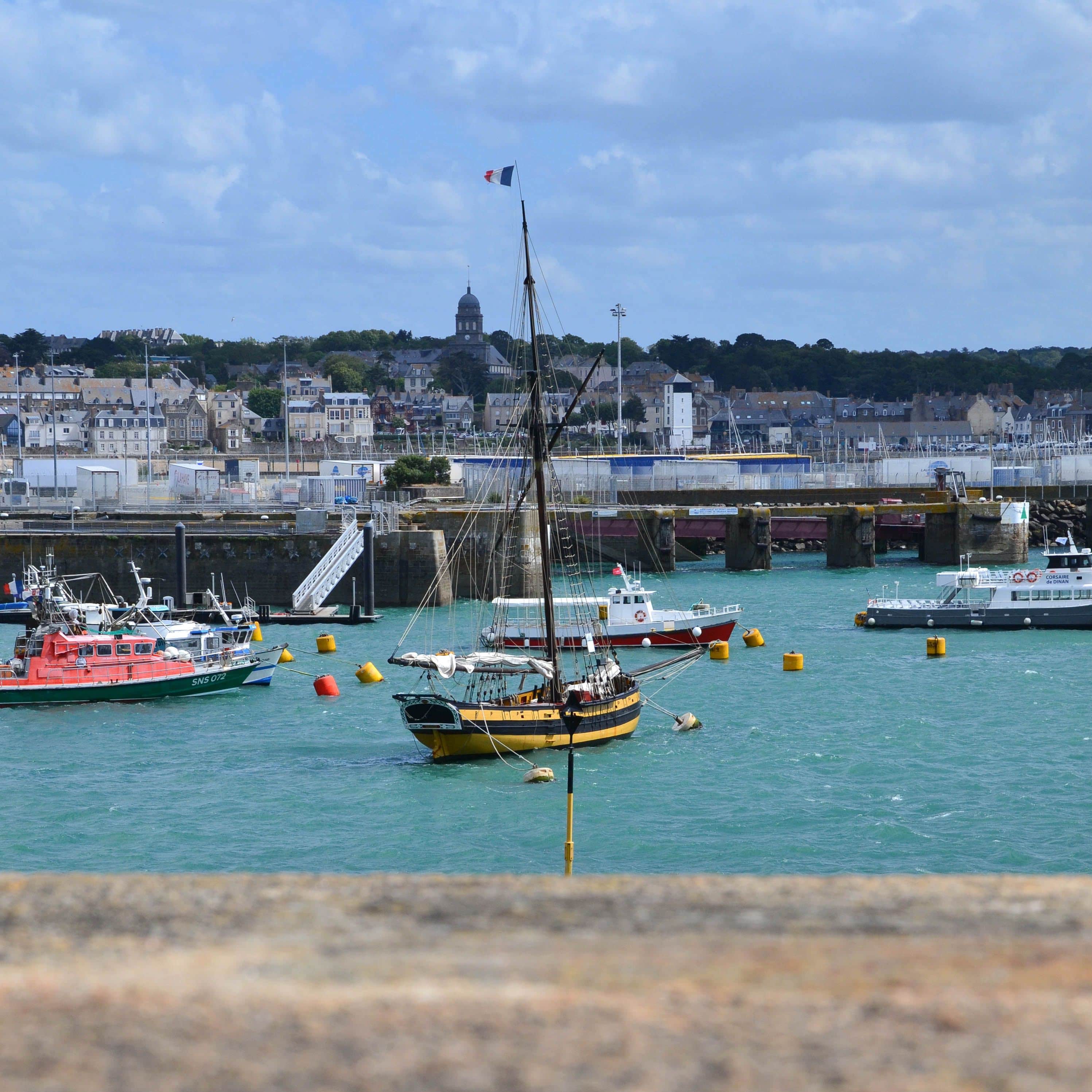 Vue sur Saint-Sevran depuis le Bastion Saint-Philippe, Saint-Malo