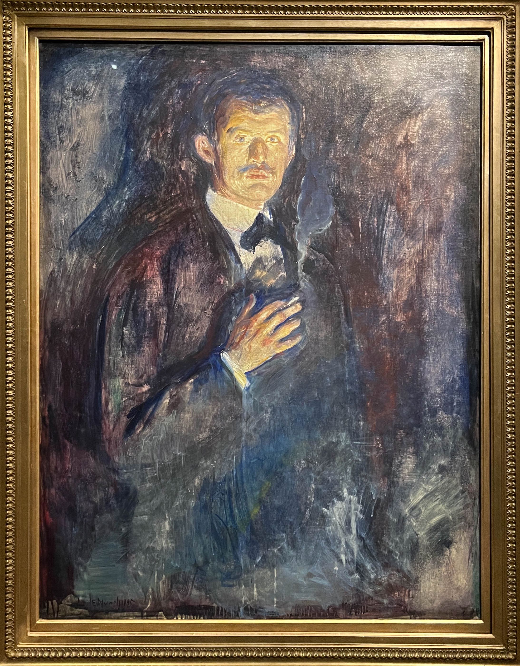 Autoportrait à la cigarette, Edvard Munch, 1895