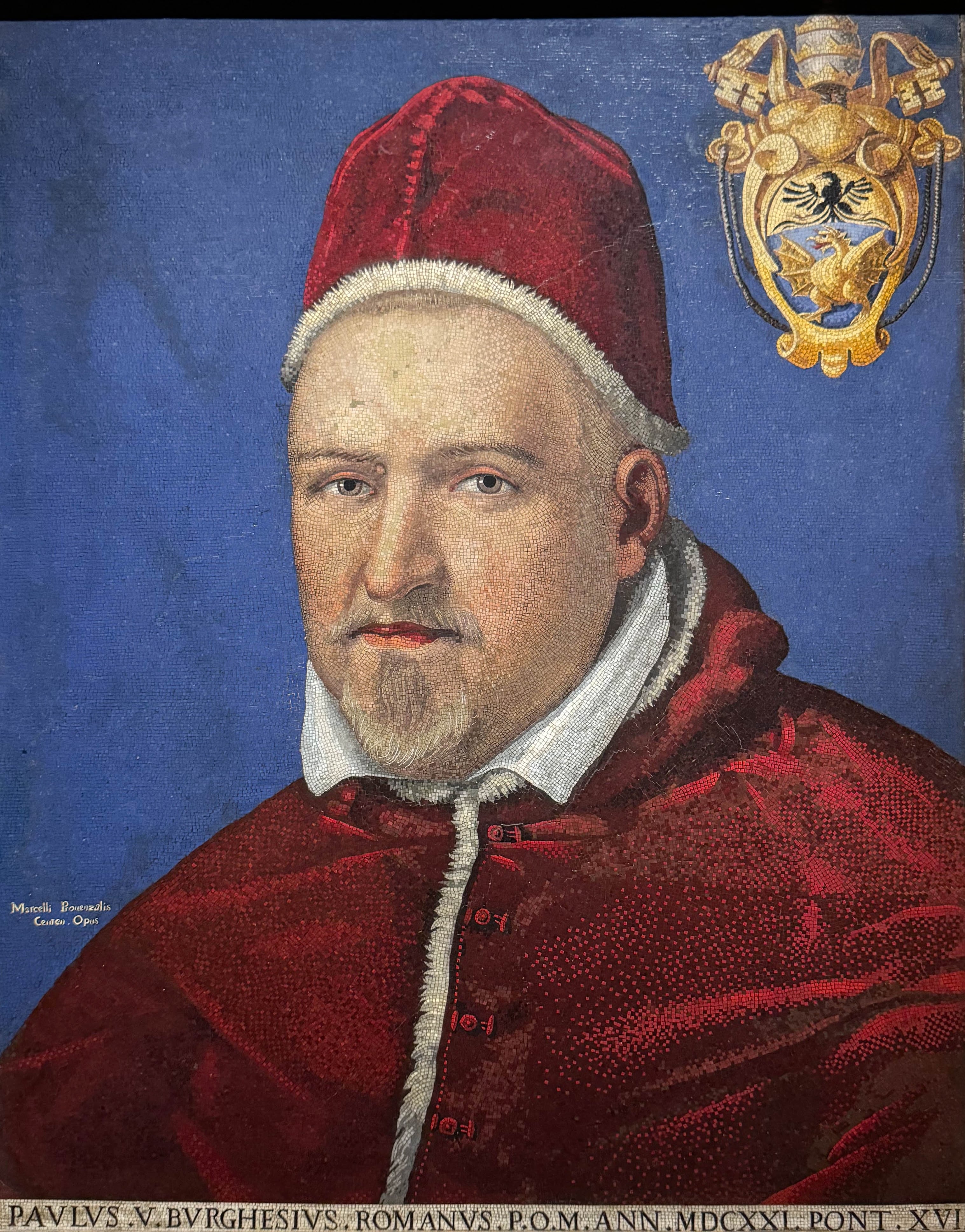 Portrait du Pape Paul V (1621), Marcello Provenzale, Galerie Borghèse, Rome