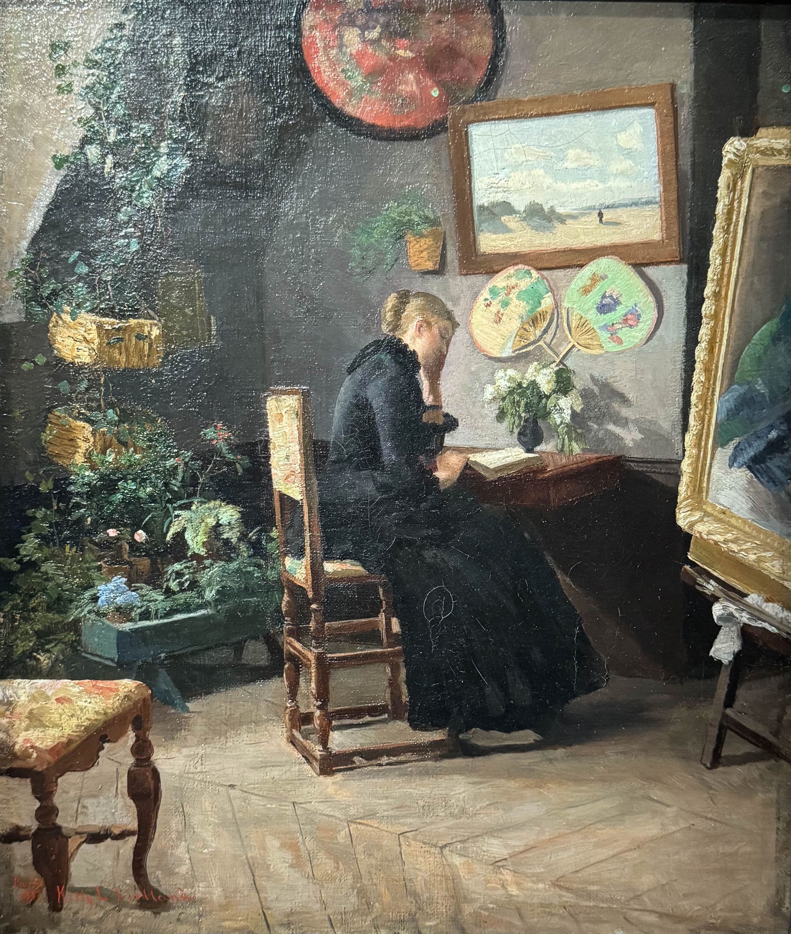 Harriet Backer dans son atelier, Paris (1883), Kitty Kielland, Lillehammer