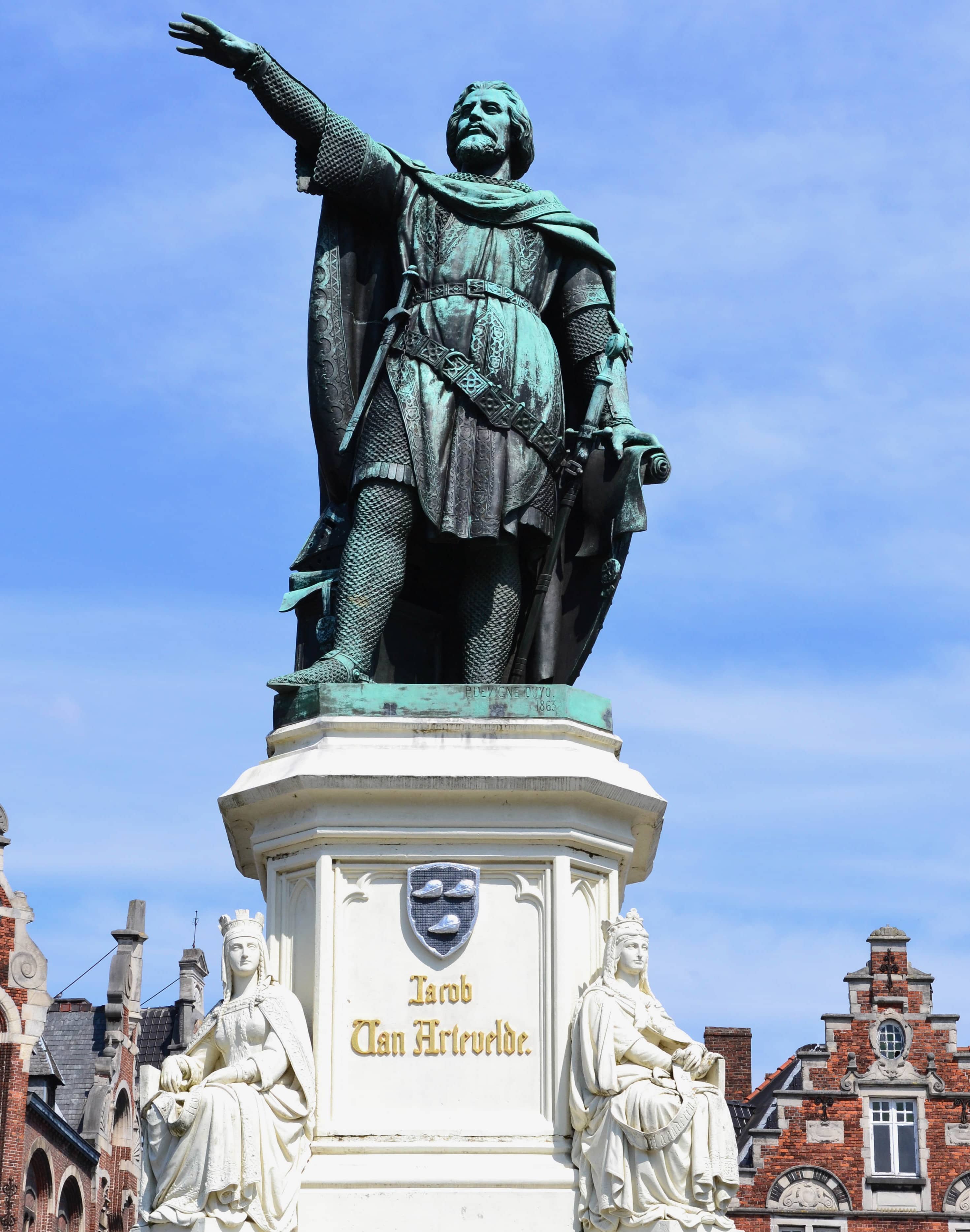 Statue de Jacob Van Artevelde, Vrijdamarkt, Gand