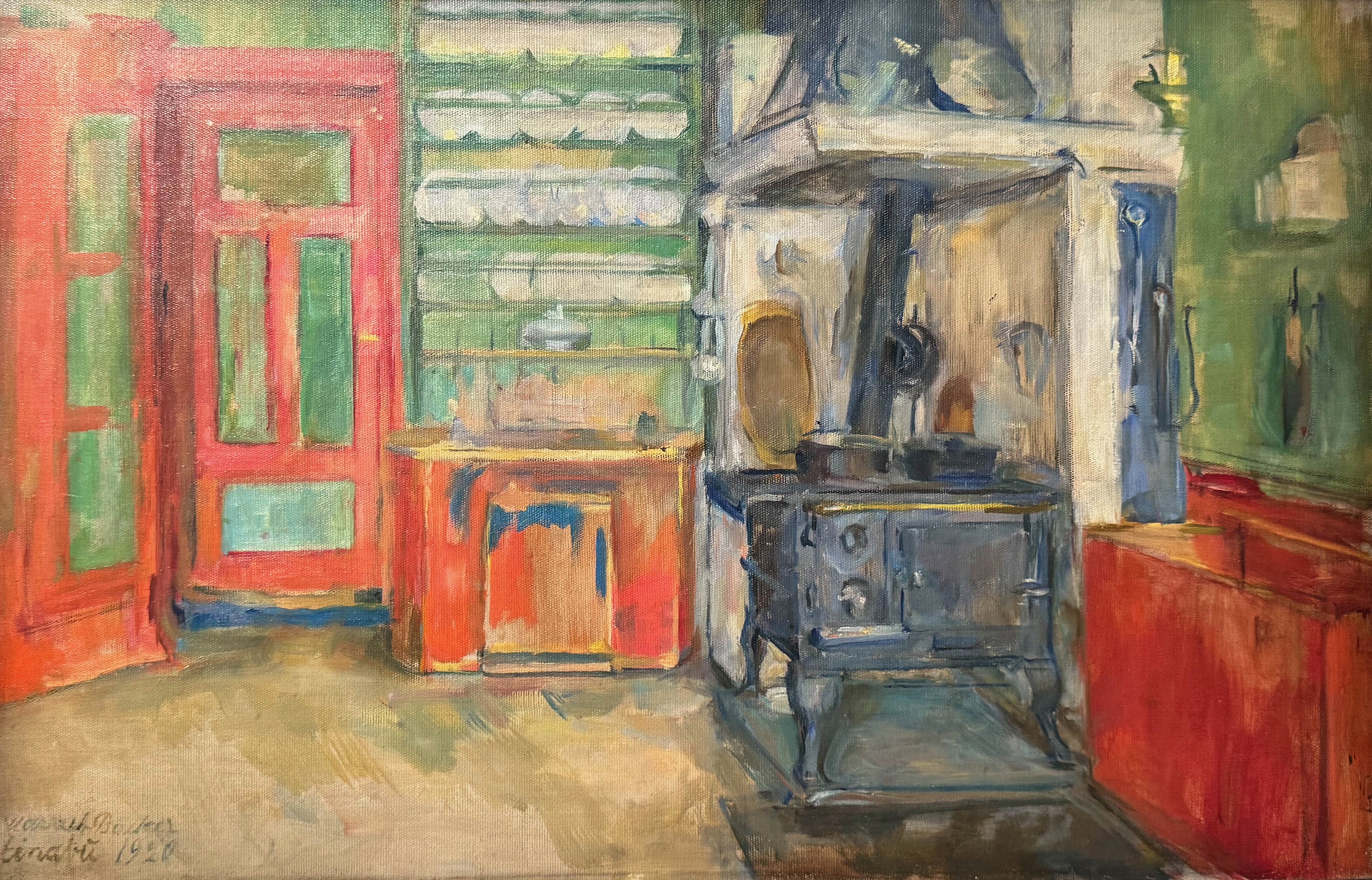 Cuisine, la maison Einabu à Folldal (1920), Harriet Backer Bergen