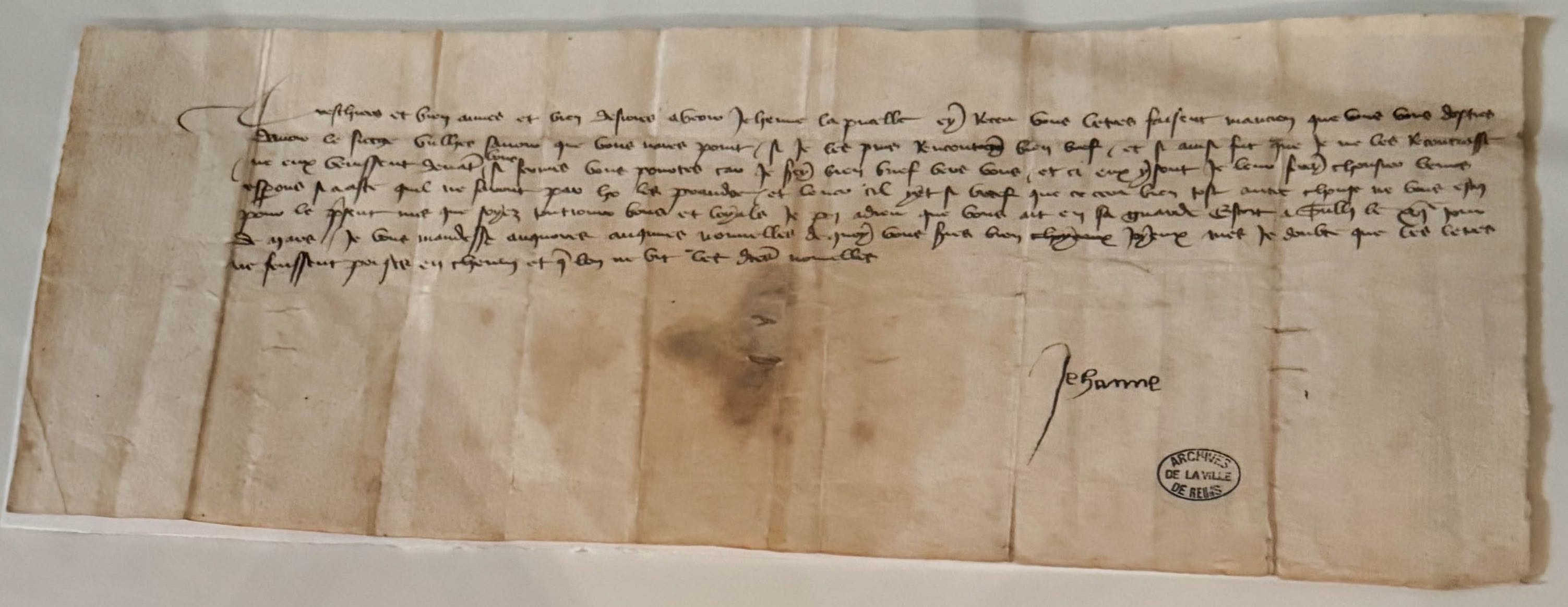 Lettre aux habitants de Reims (16 mars 1430), Jeanne d’Arc