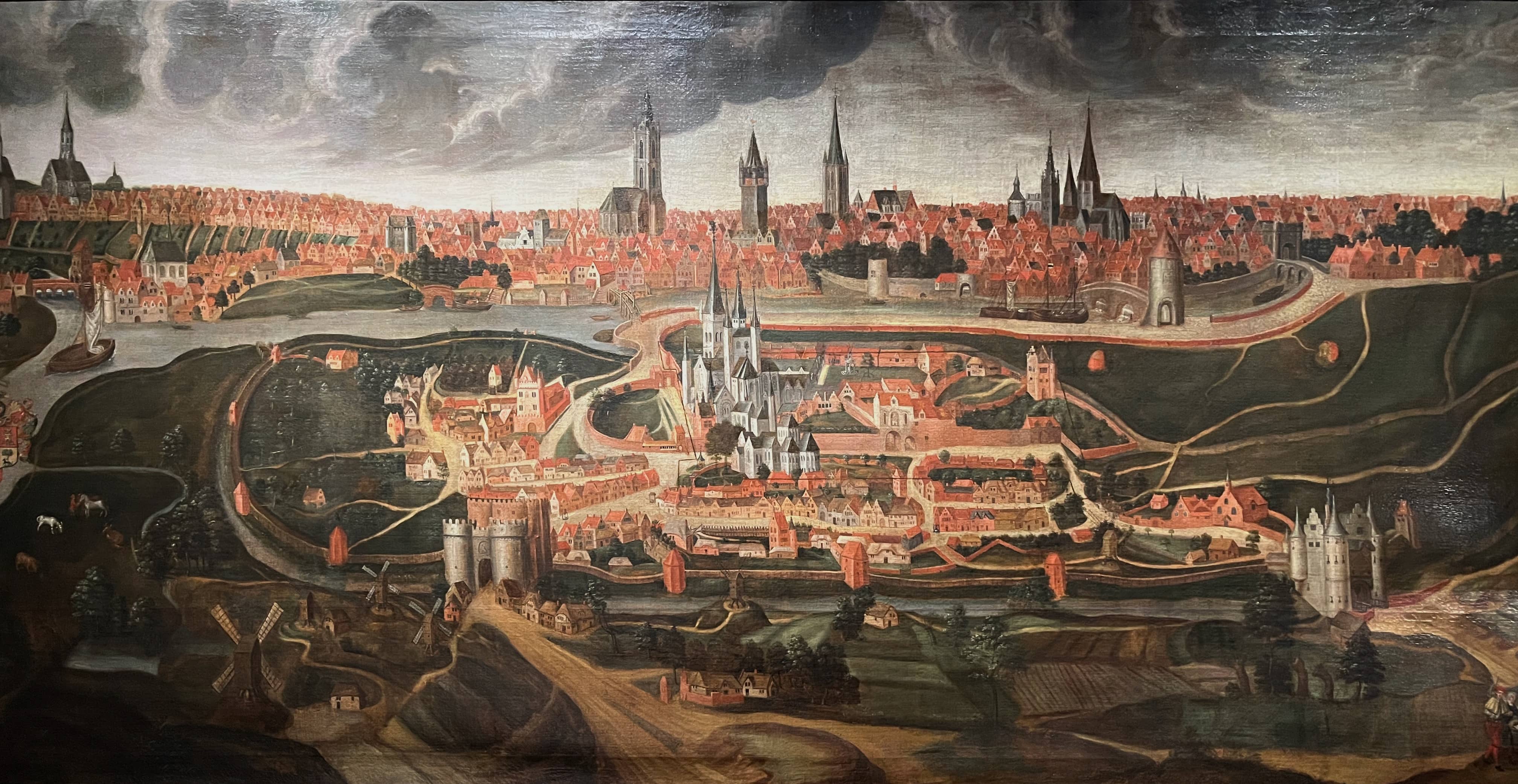 Vue de Gand avec l'Abbaye Saint-Bavon au premier plan, STM, 1564