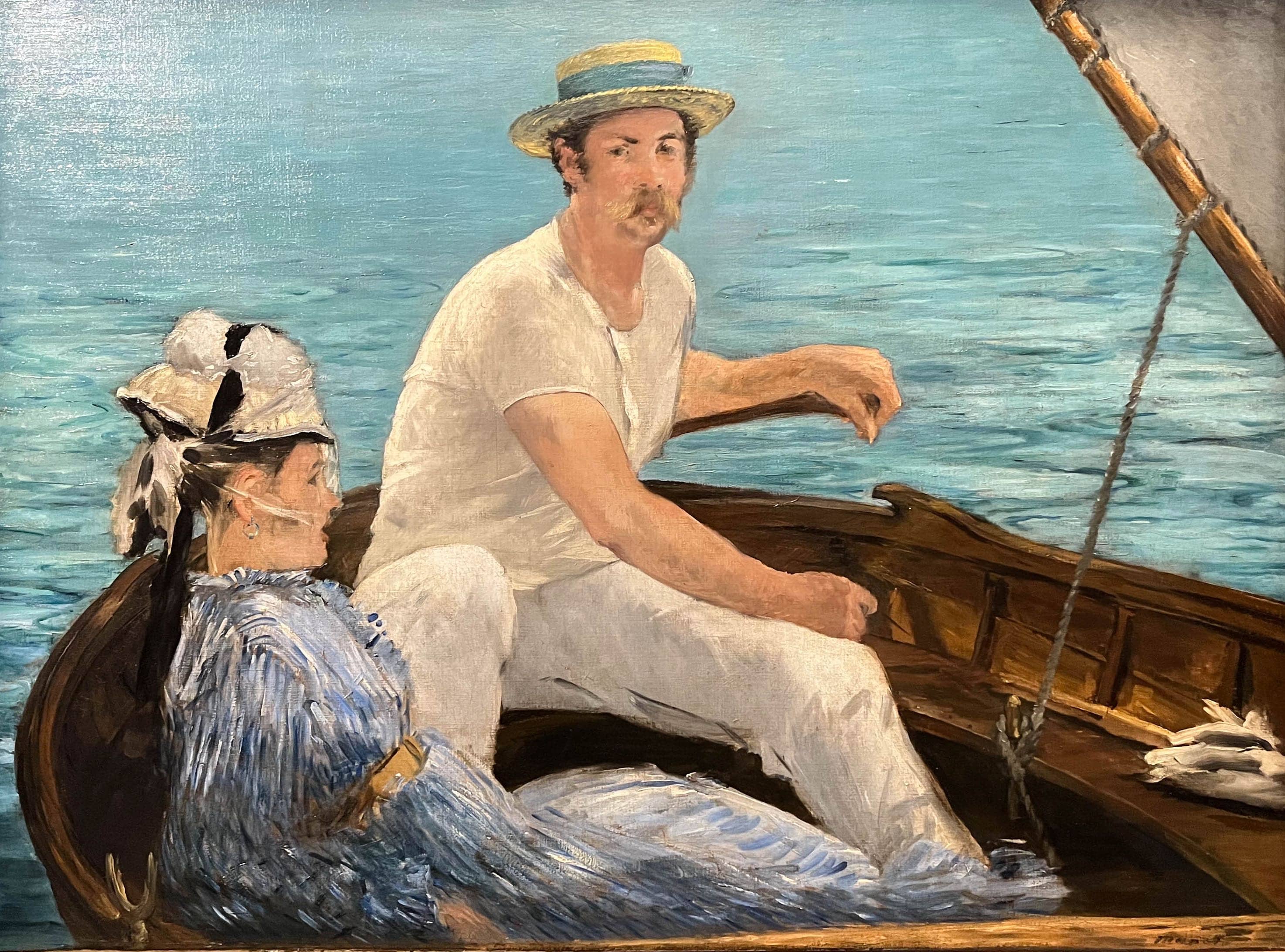 En bateau (1874), Édouard Manet