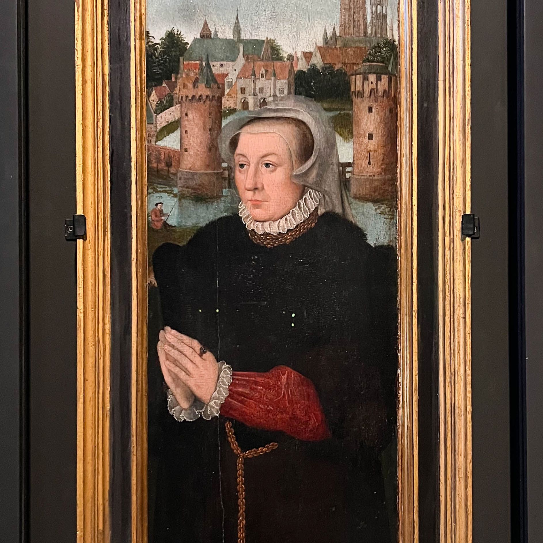 Barbara Ommejaeghere avec vue sur Bruges (vers 1551), Musée Gruuthuse, Bruges