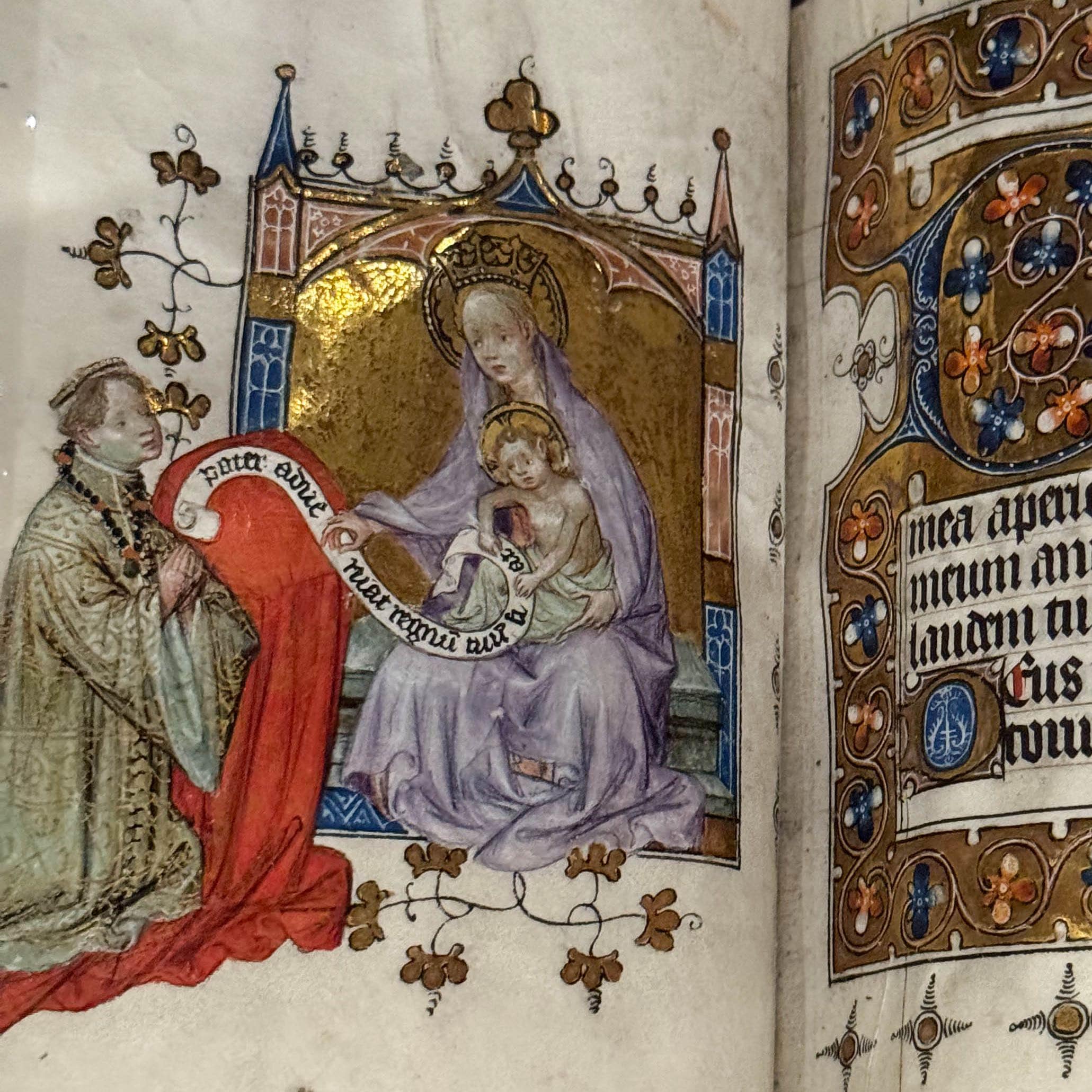 Marguerite de Clèves en prière devant la Vierge et l’Enfant (vers 1400), Lisbonne
