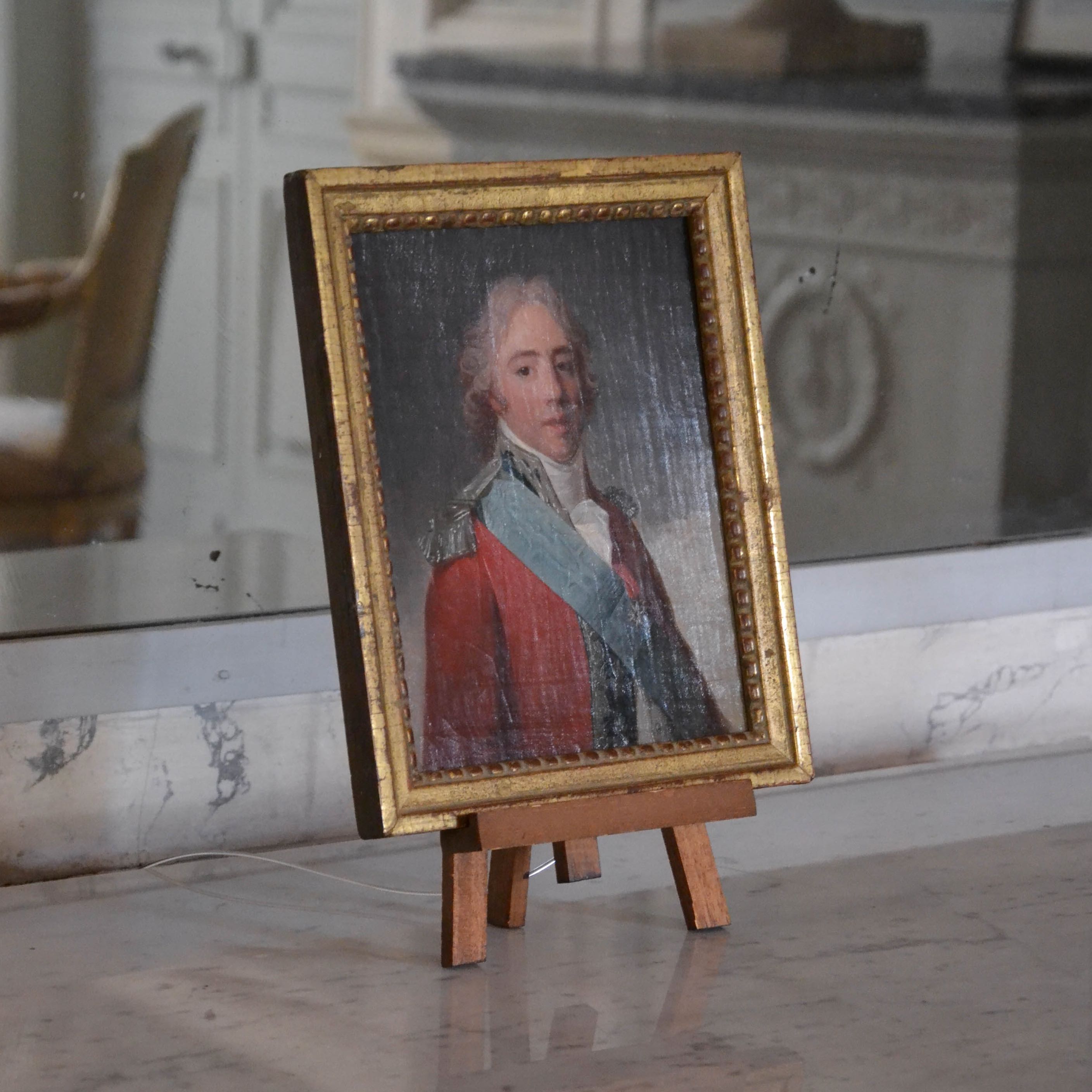 Portrait du Comte d’Artois, salle de stuc, château de Maisons