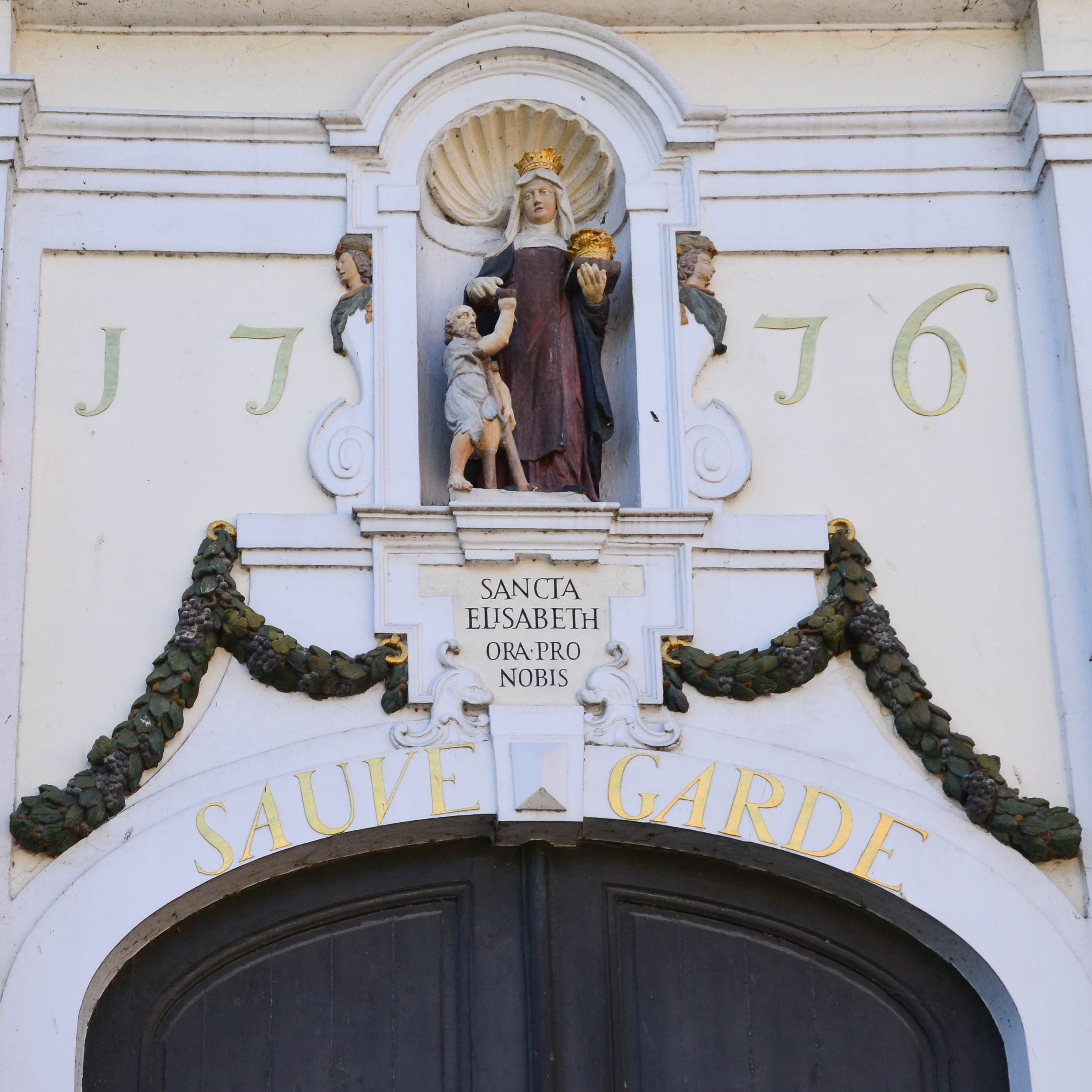 Sainte Élisabeth de Hongrie, portail d’entrée du béguinages, Bruges