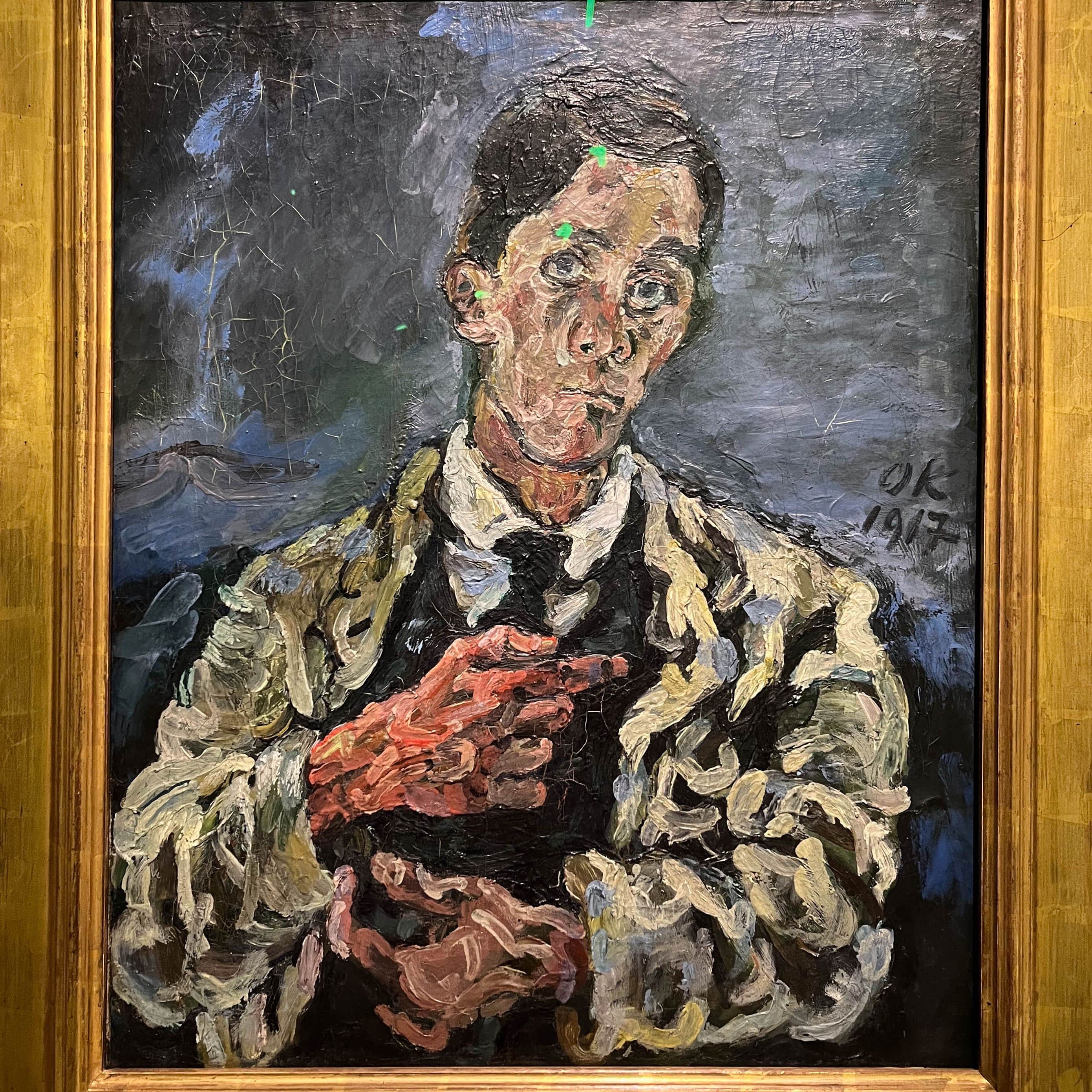 Autoportrait, Oskar Kokoschka, 1917