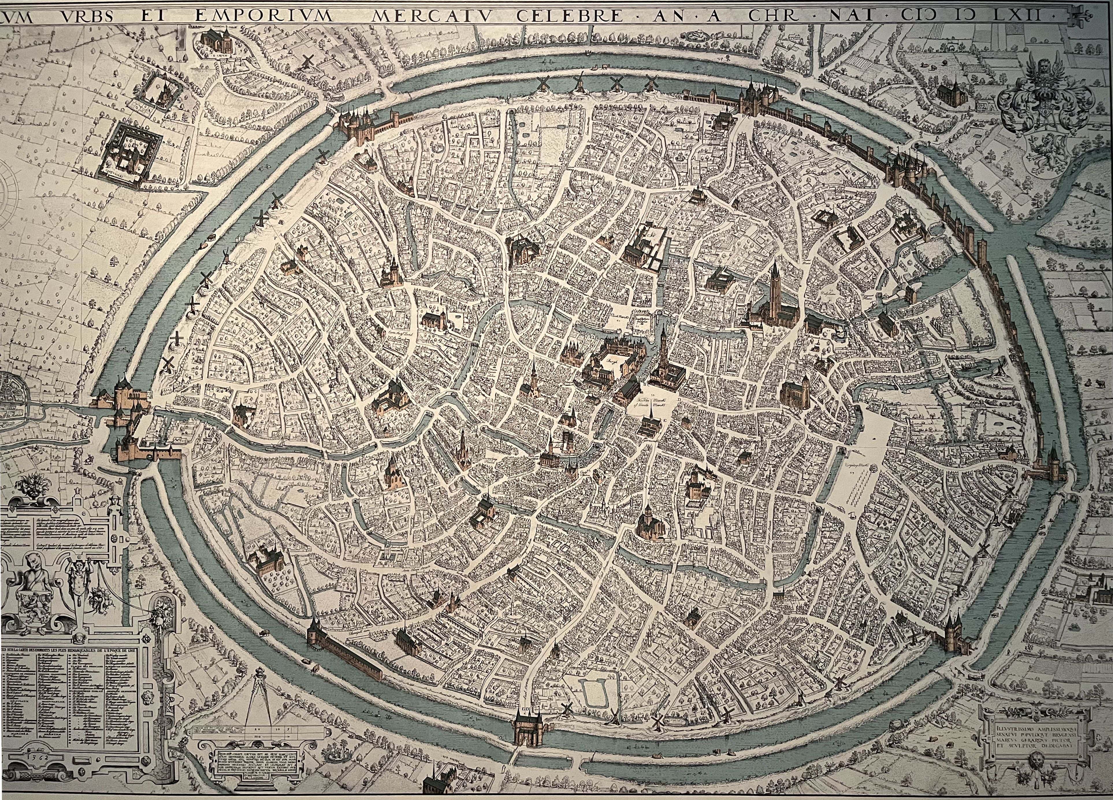 Carte de Bruges (XVIème siècle), Marcus Gerards, Bruges