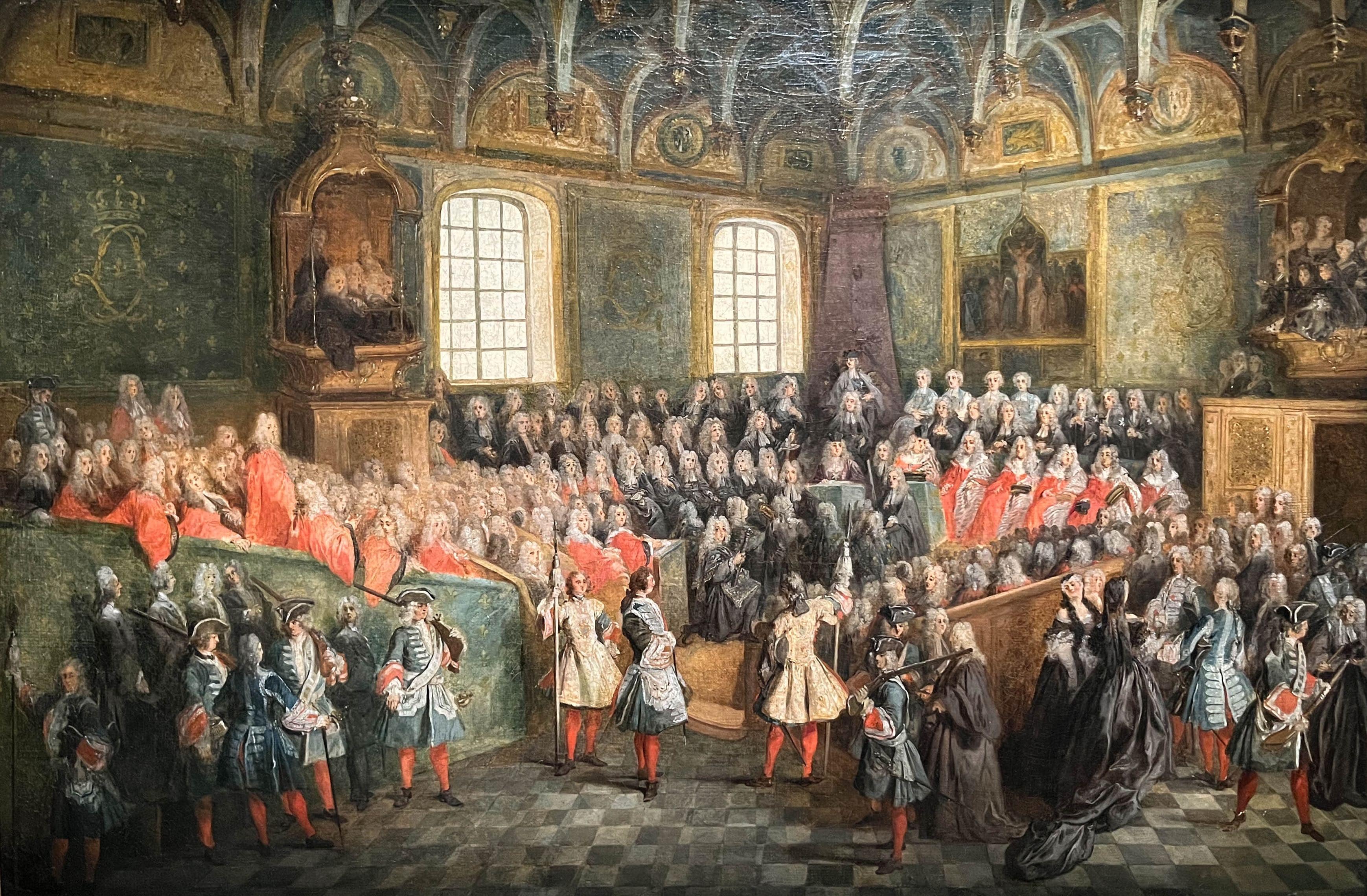 Le lit de justice à la majorité de Louis XV (1723), Nicolas Lancret