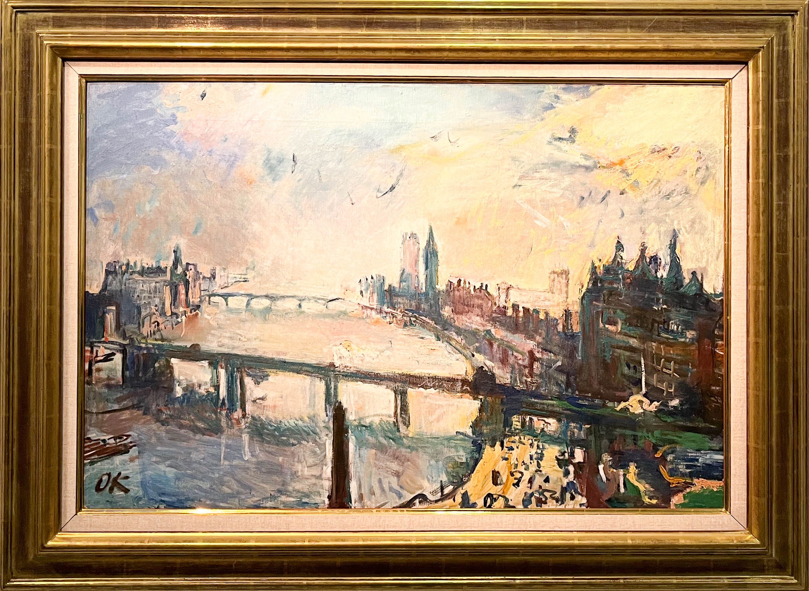 Londres, petit paysage de la Tamise, Oskar Kokoschka, 1926