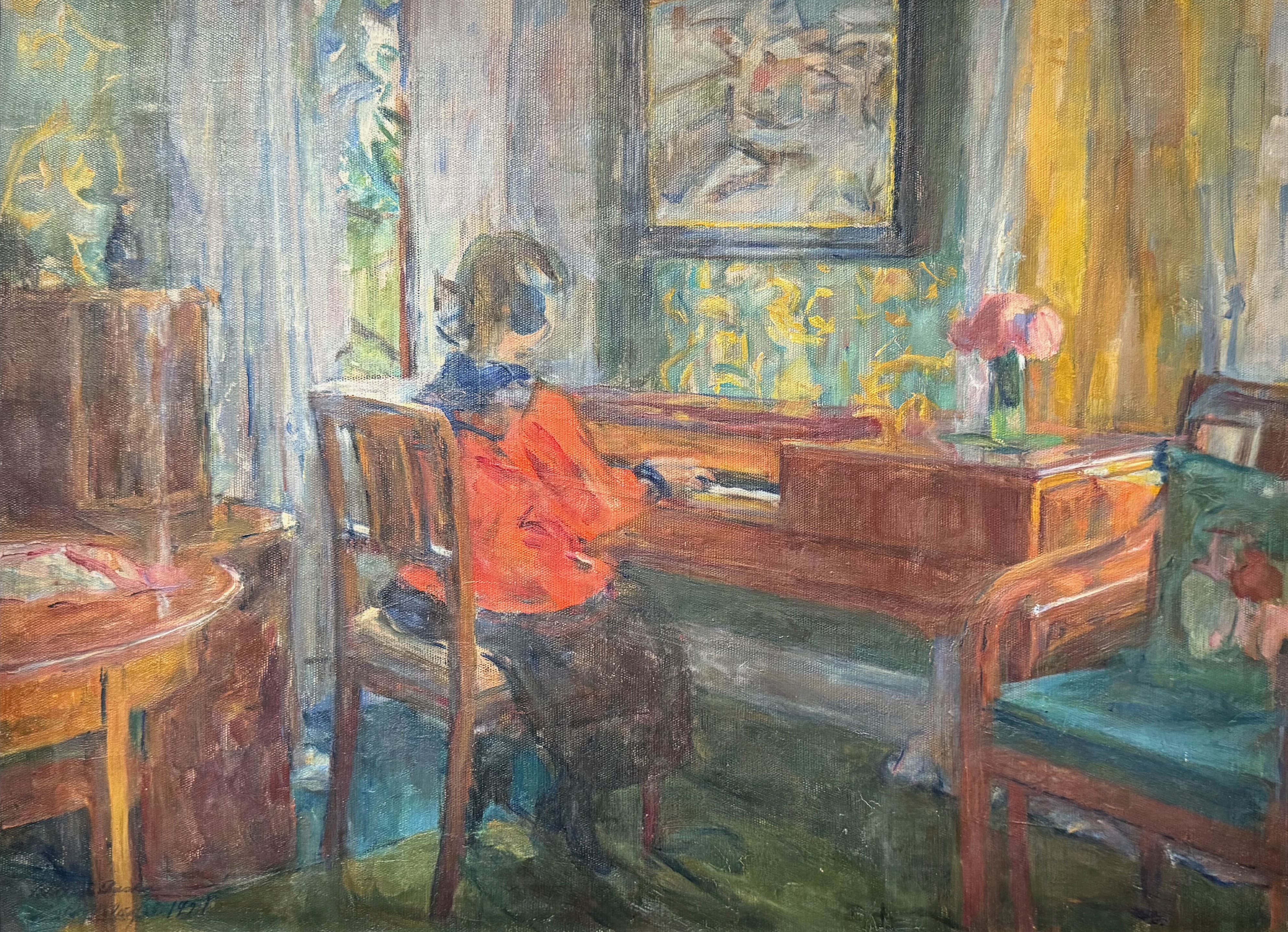 Au piano de mon arrière-grand-mère (1921), Harriet Backer