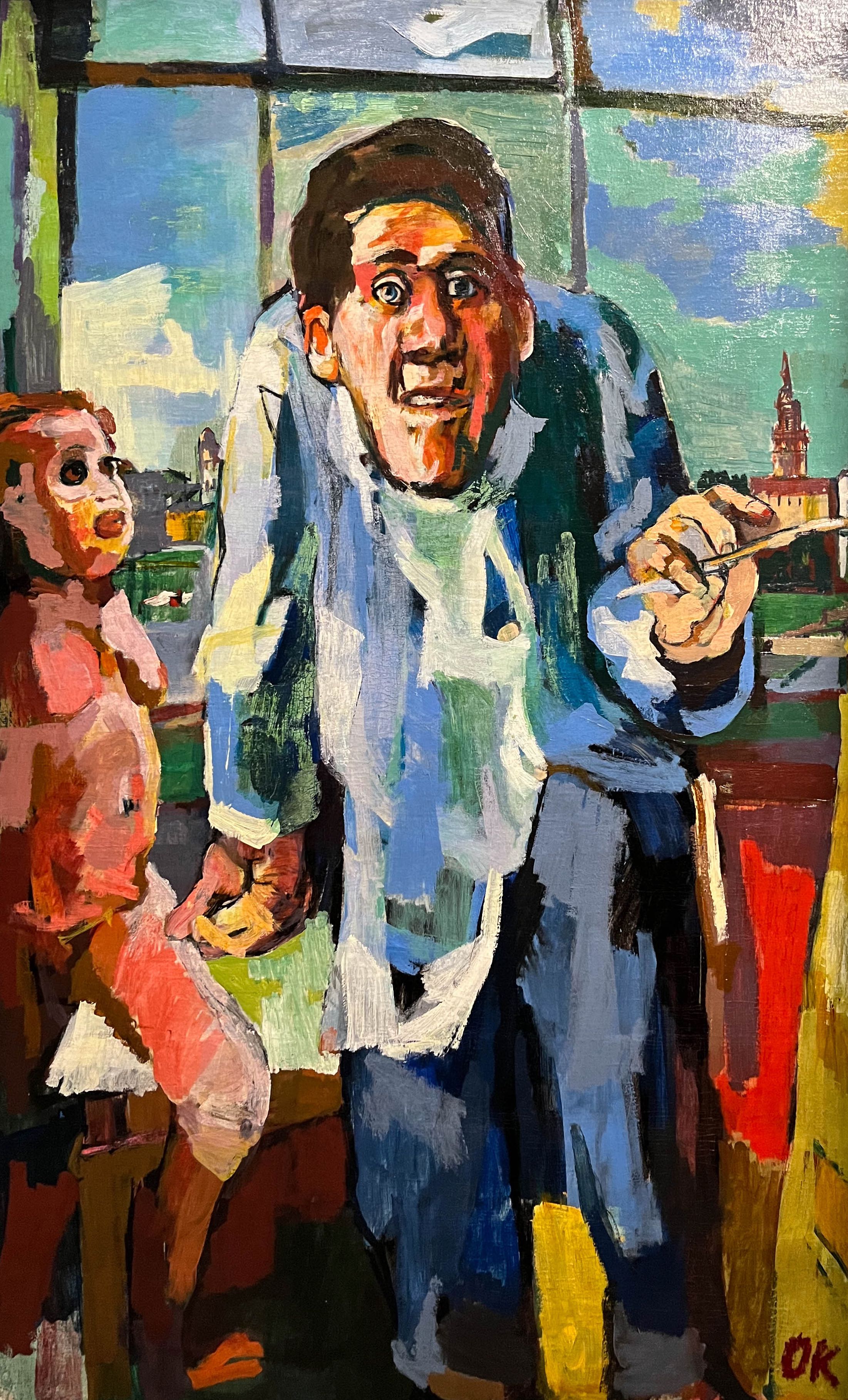 Autoportrait au chevalet, Oskar Kokoschka, 1922