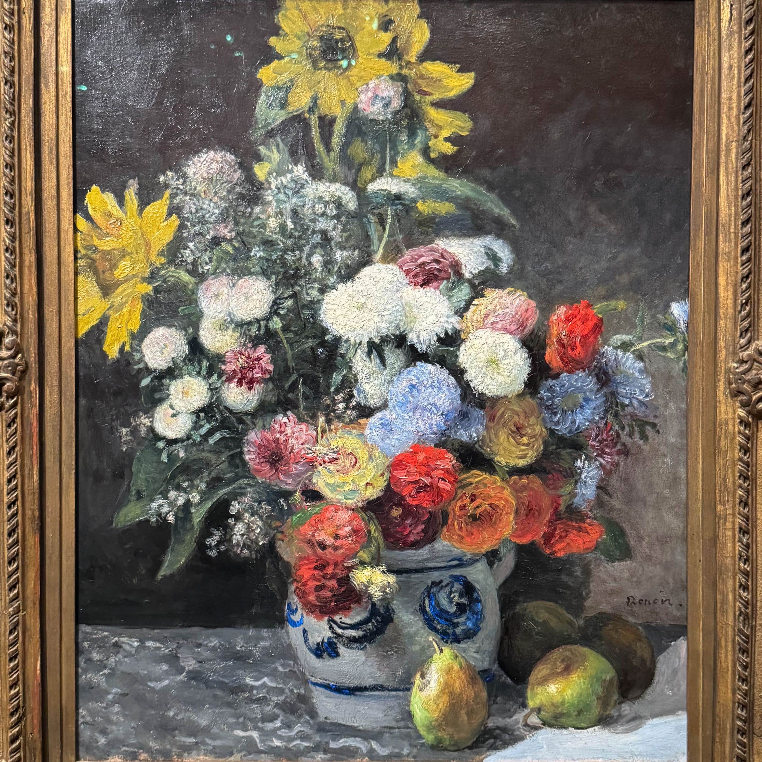 Fleurs dans un vase (1869), Pierre-Auguste Renoir, Première exposition impressionniste, n° 145