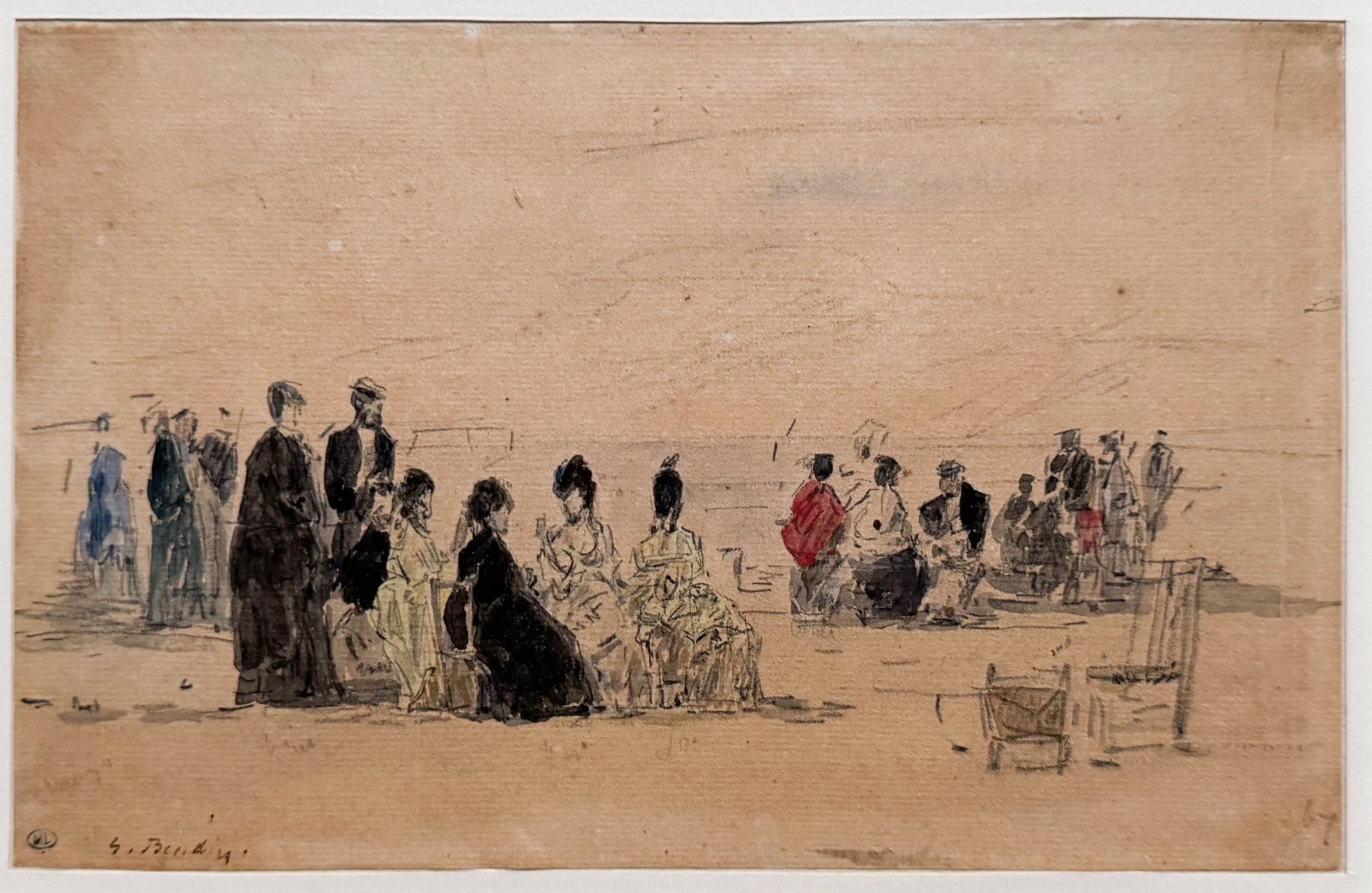 Plage à Trouville (1869), Eugène Boudin, Première exposition impressionniste, n° 22