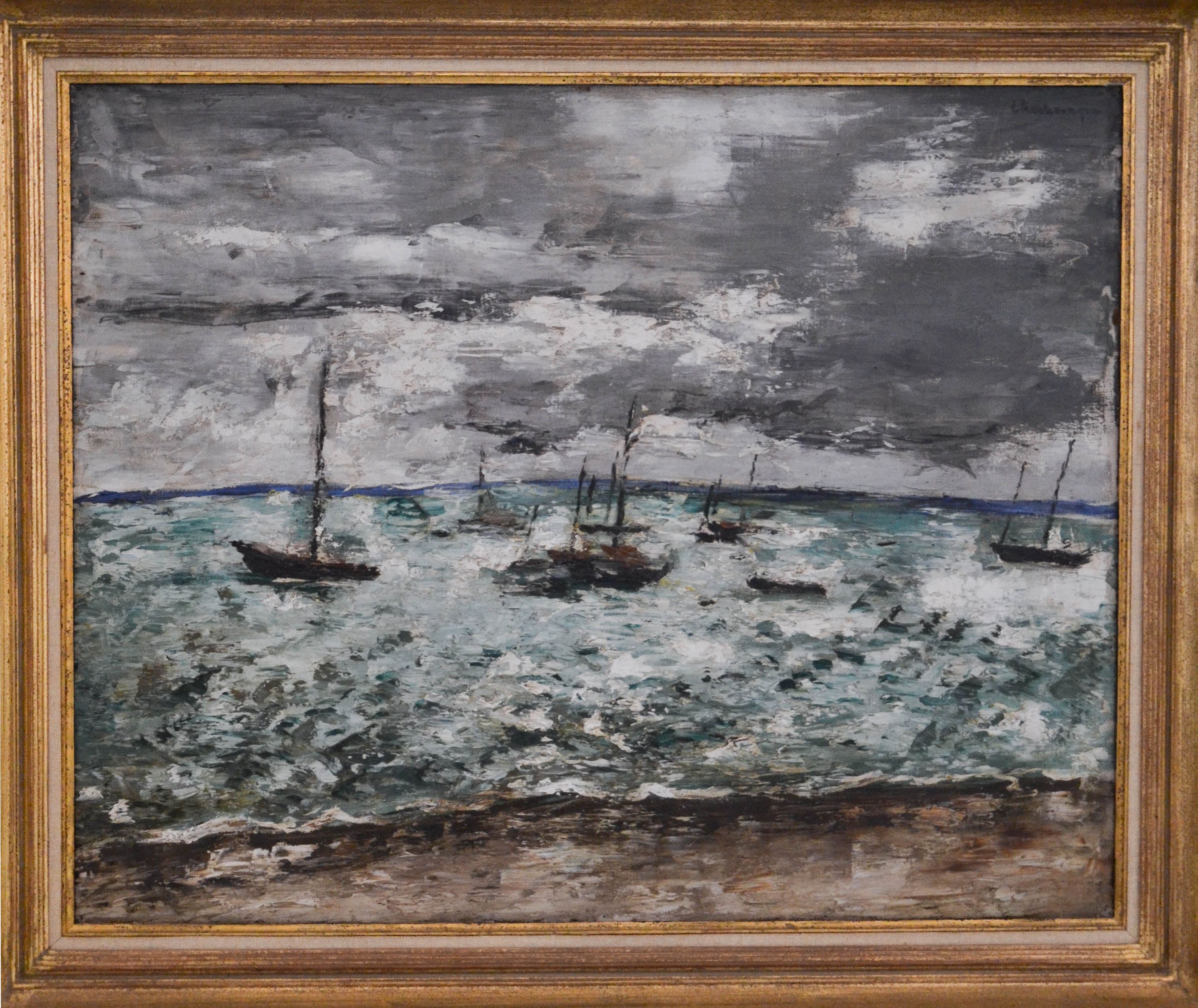 Les barques à Saint-Valéry, Paul Charlemagne, 1937