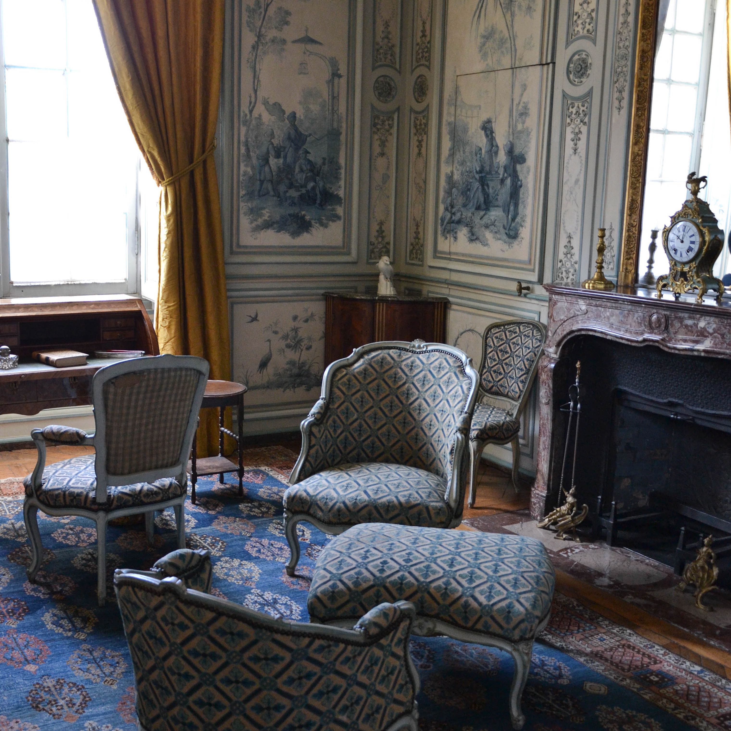 Salon camaïeu, château de Champs-sur-Marne