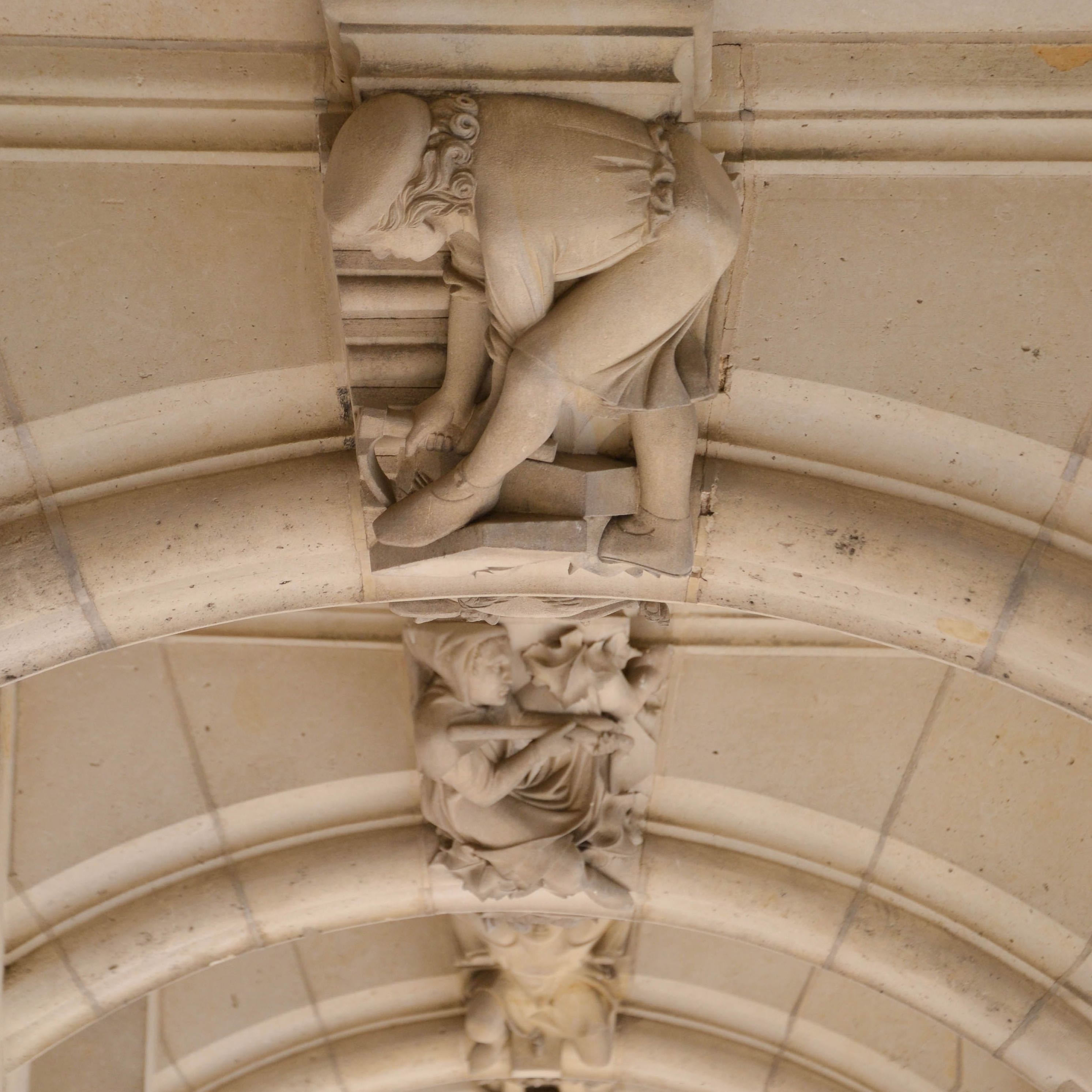 Clé de voûte, portique, château de Pierrefonds