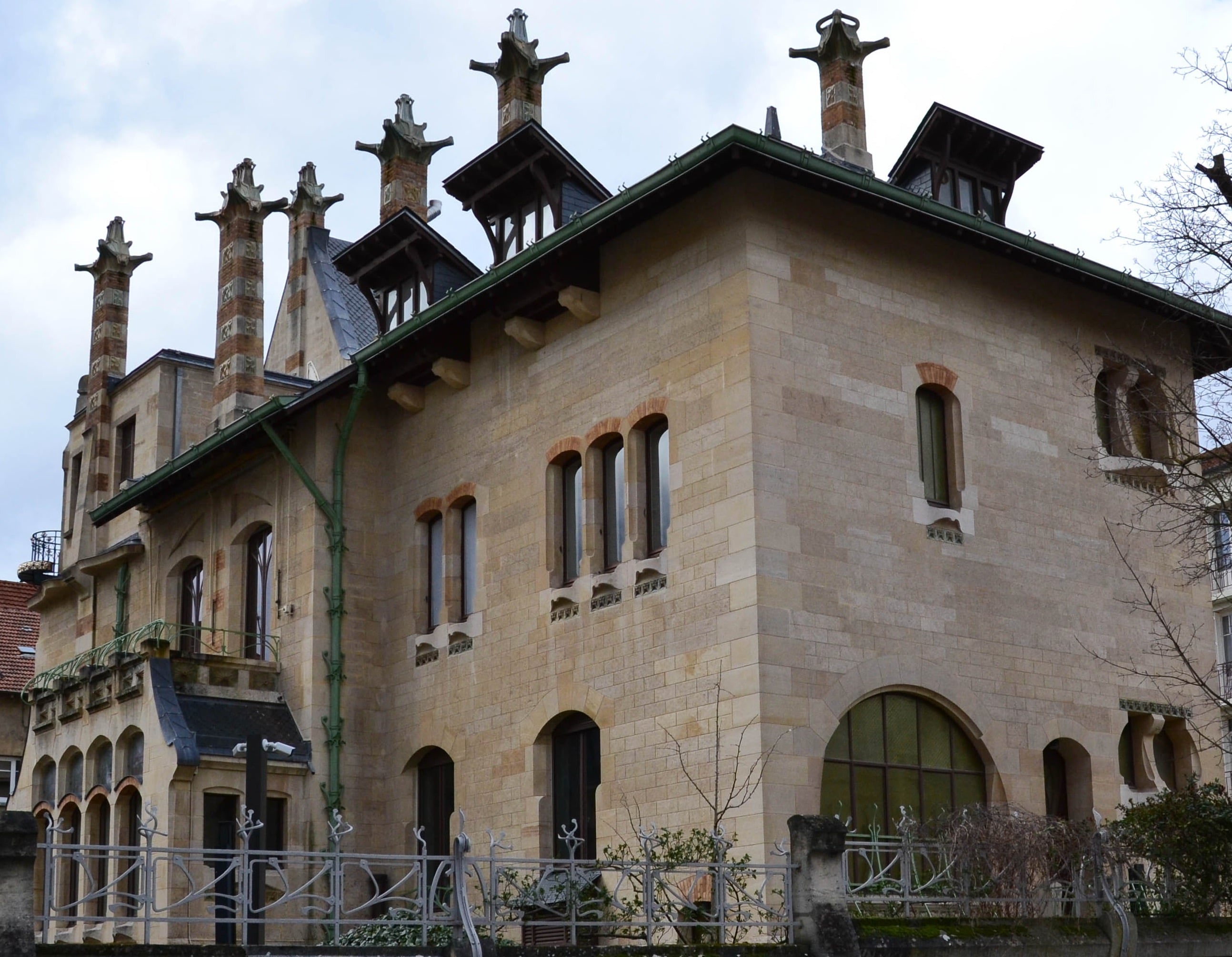 Façade sud, Villa Majorelle, Nancy