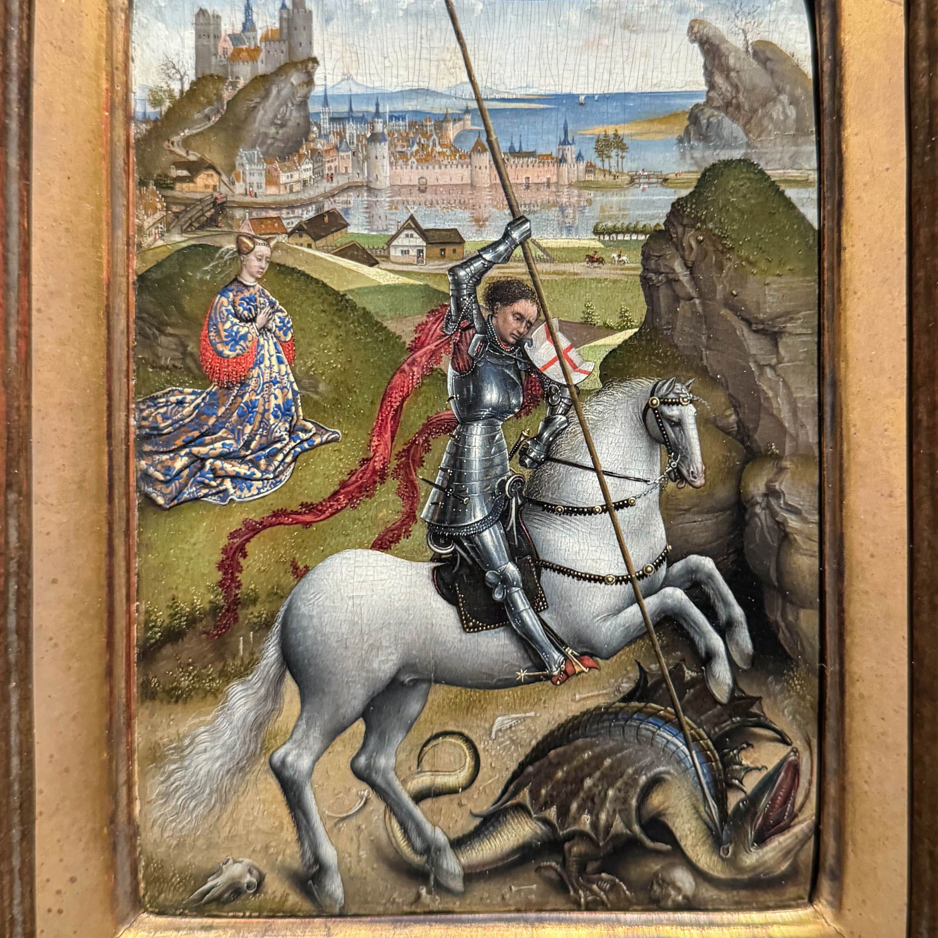 Saint Georges combattant le dragon (vers 1430), Rogier van Der Weyden, Washington