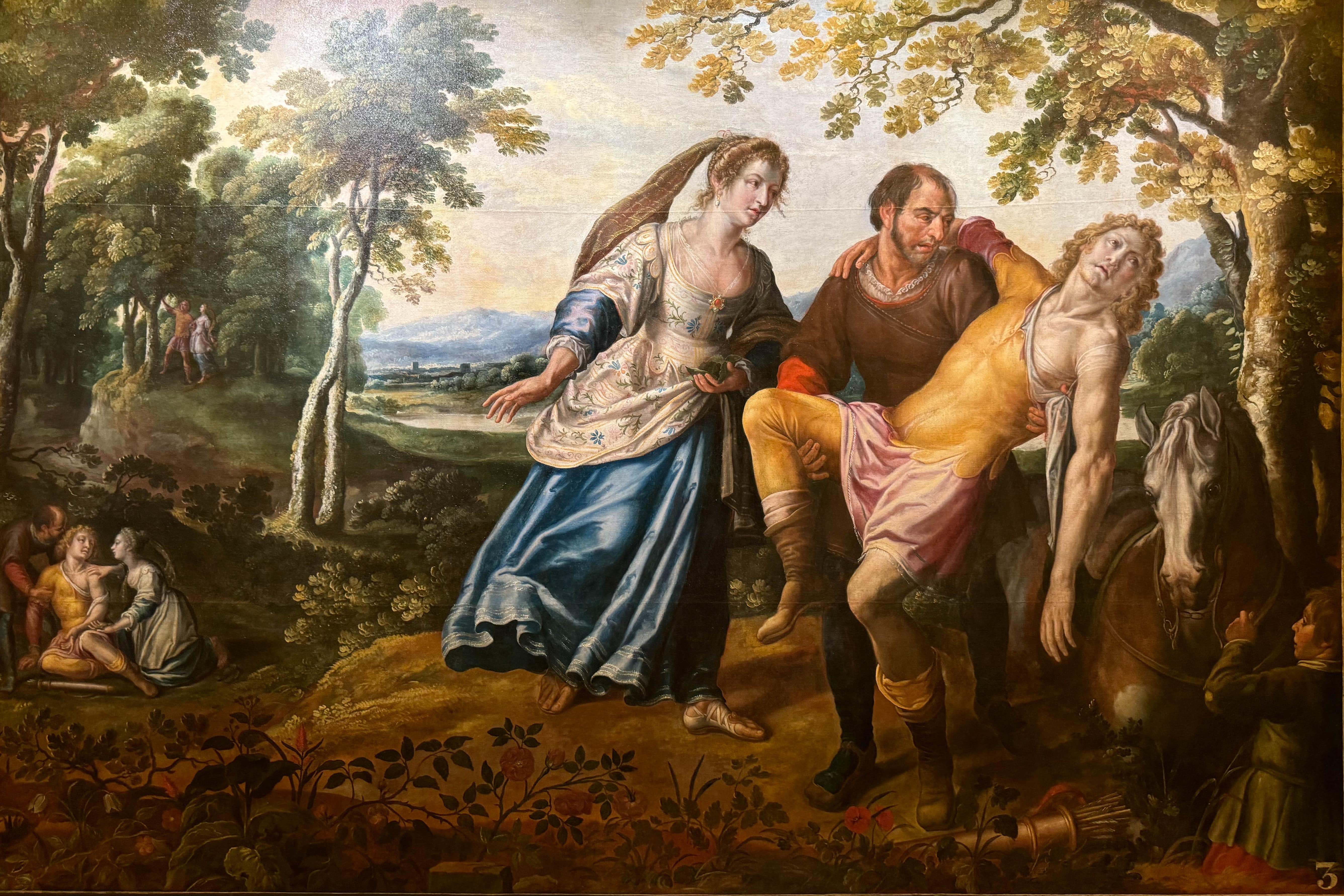 Angélique fait monter Médor sur le cheval d’un berger (1620-1630)