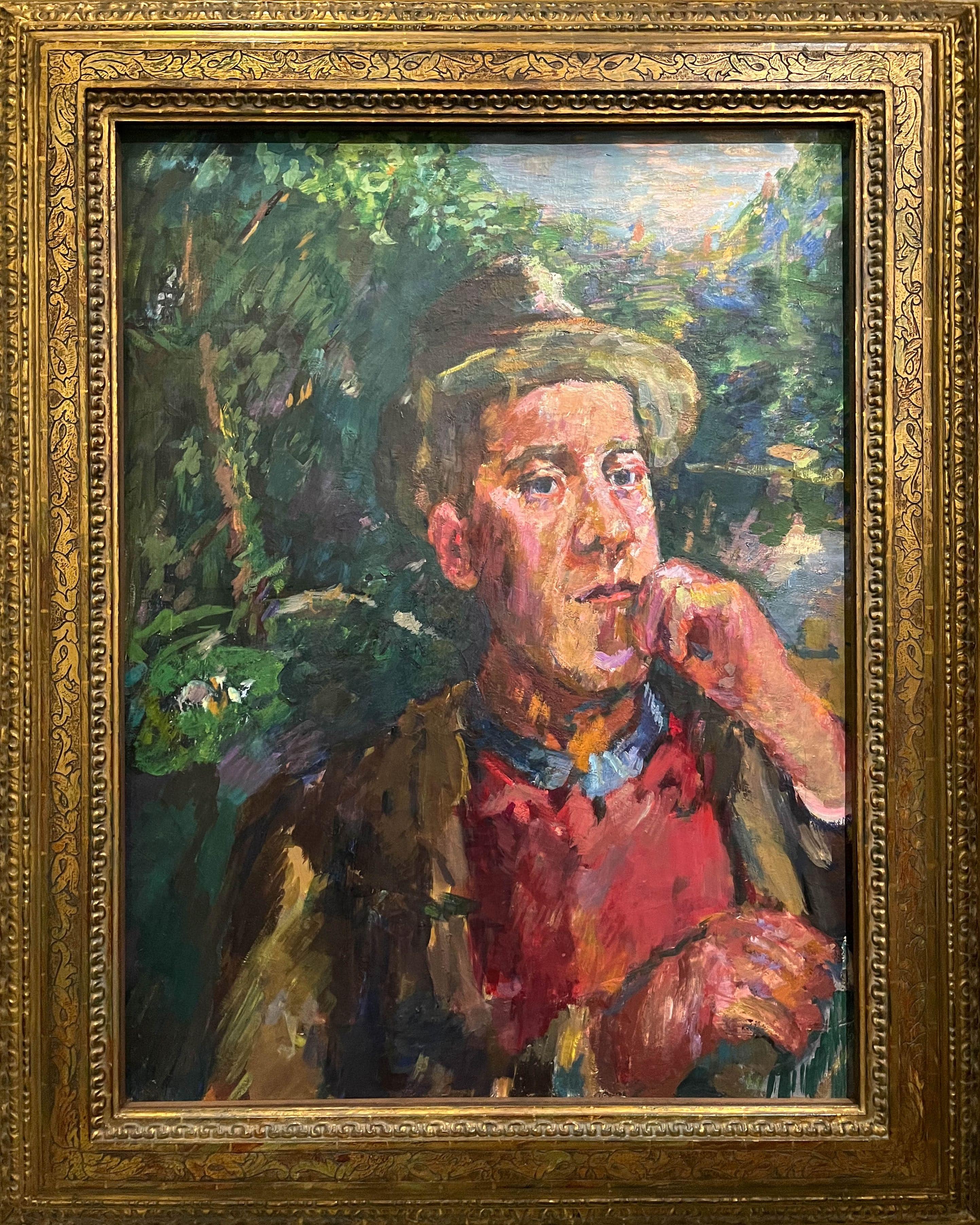 Autoportrait avec un bâton, Oskar Kokoschka, 1935