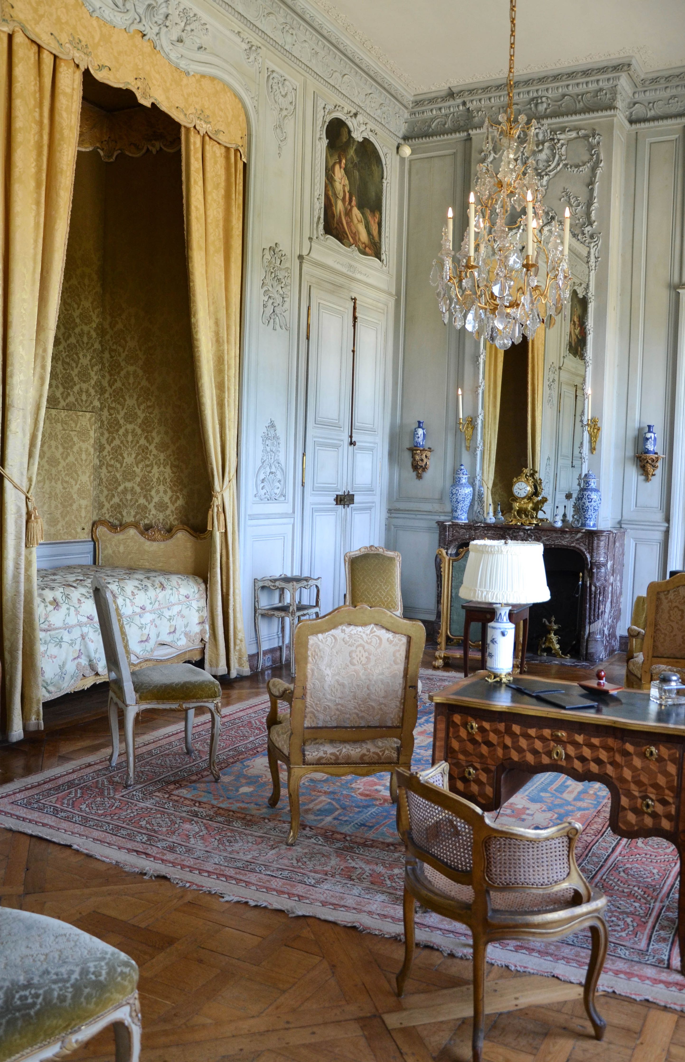 Chambre bleue, château de Champs-sur-Marne