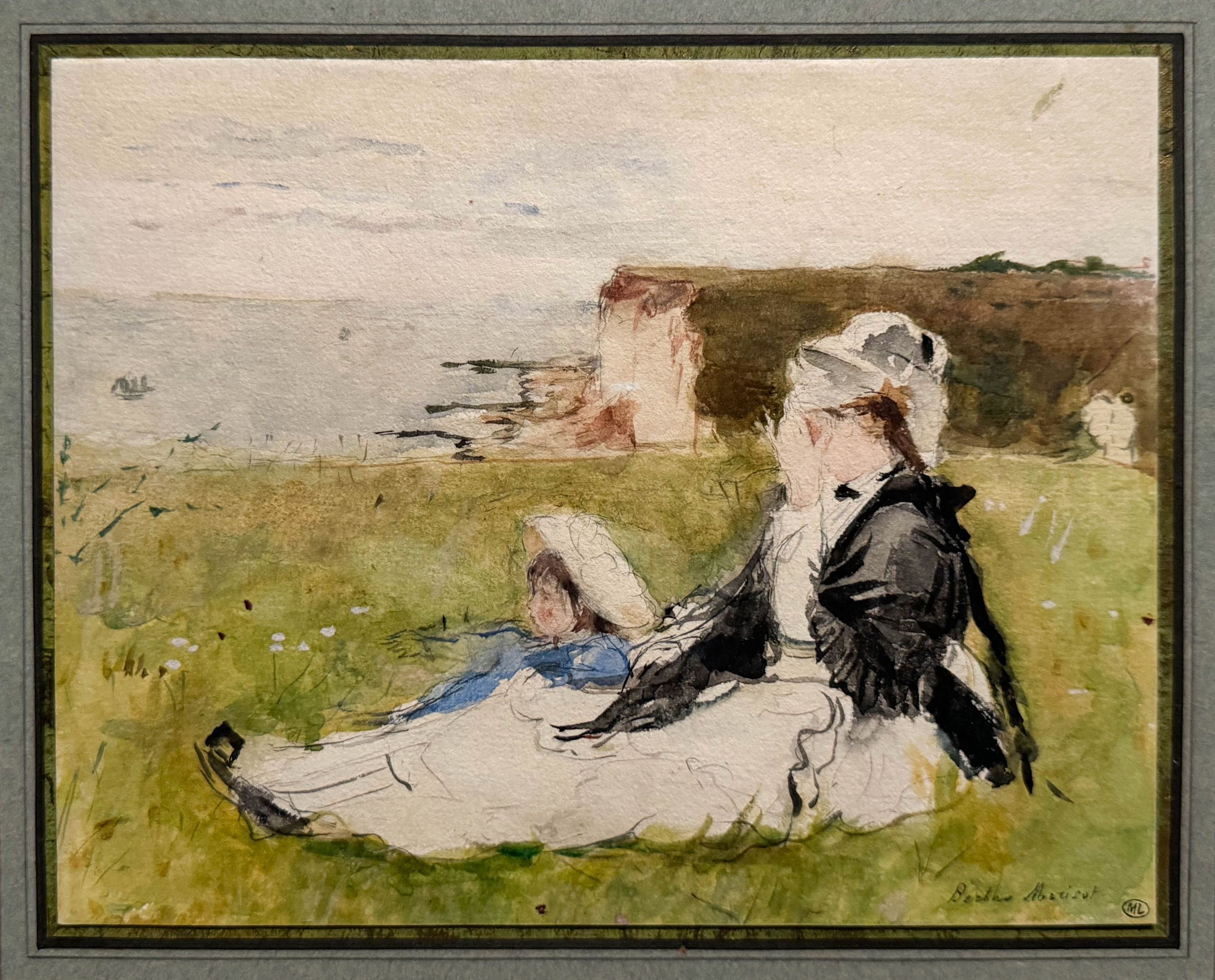 Sur la falaise (1873), Berthe Morisot, Première exposition impressionniste, n° 110