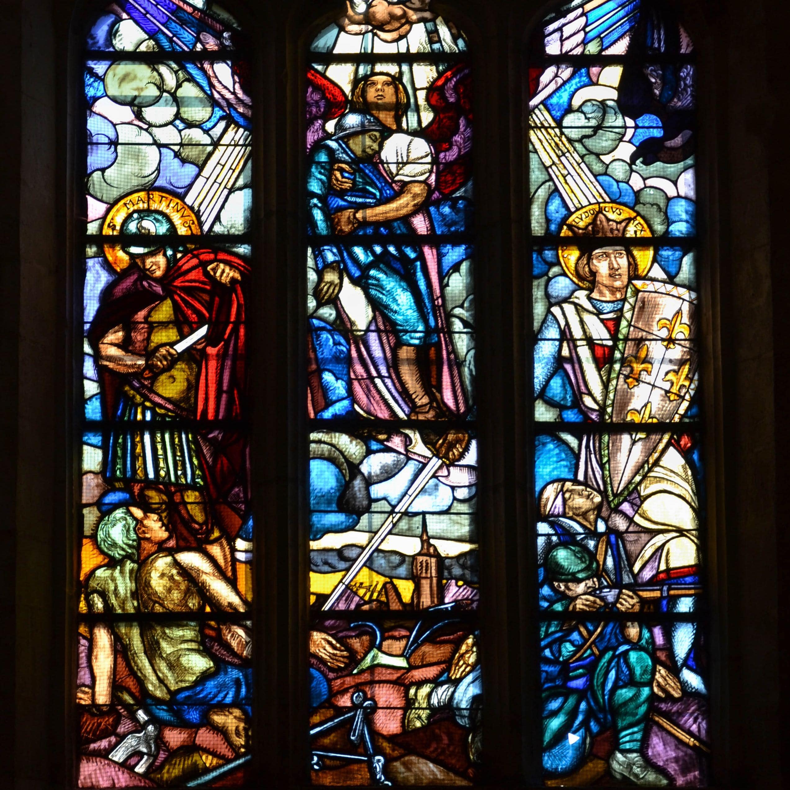 Vitrail aux morts de 14-18, Maurice Denis, église Saint-Macre, Fère-en-Tardenois