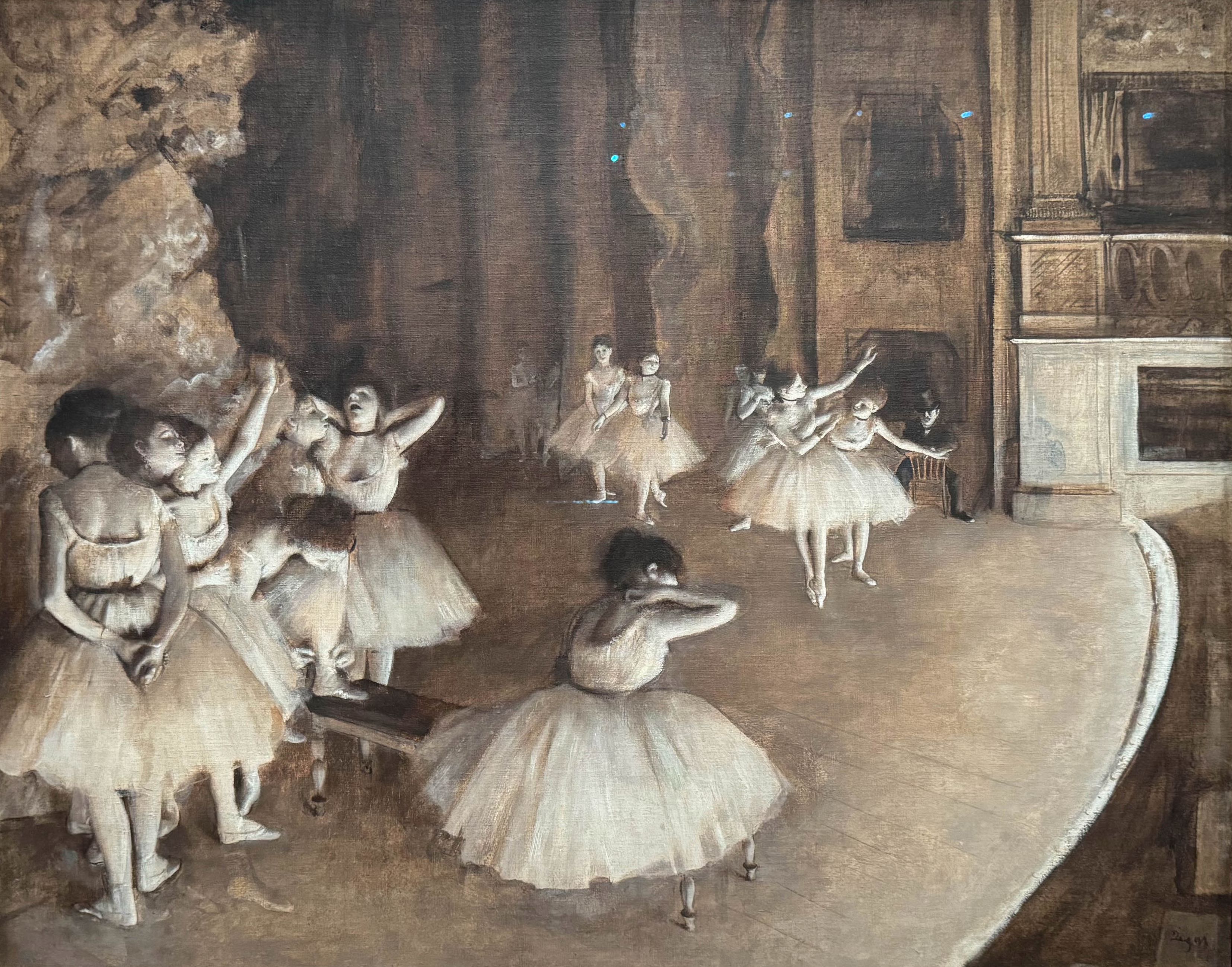 Répétition d’un ballet sur la scène (1874), Edgar Degas, Première exposition impressionniste, n° 60