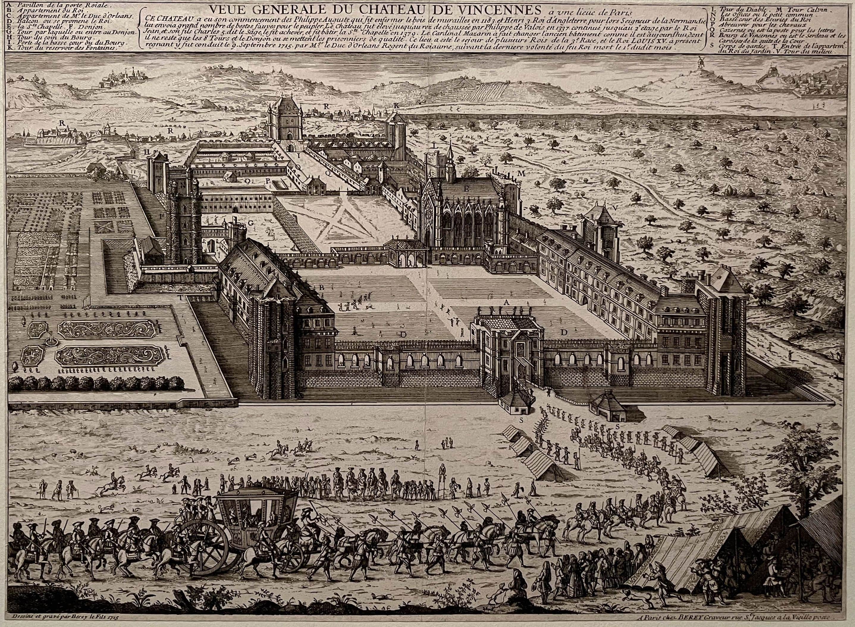 Vue générale du château de Vincennes (1715), Claude-Auguste Berey