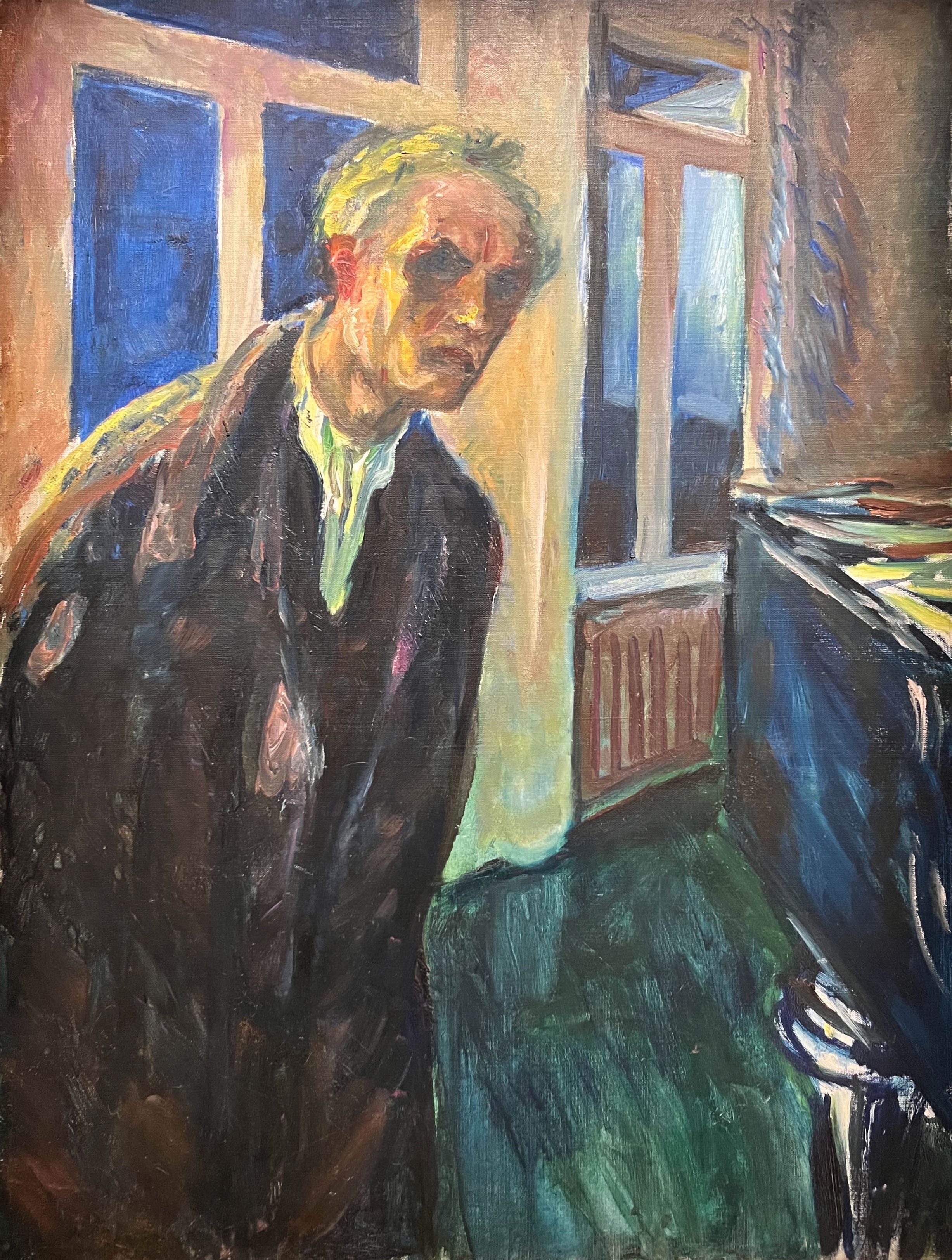 Autoportrait. Le promeneur nocturne, Edvard Munch, 1923-1924