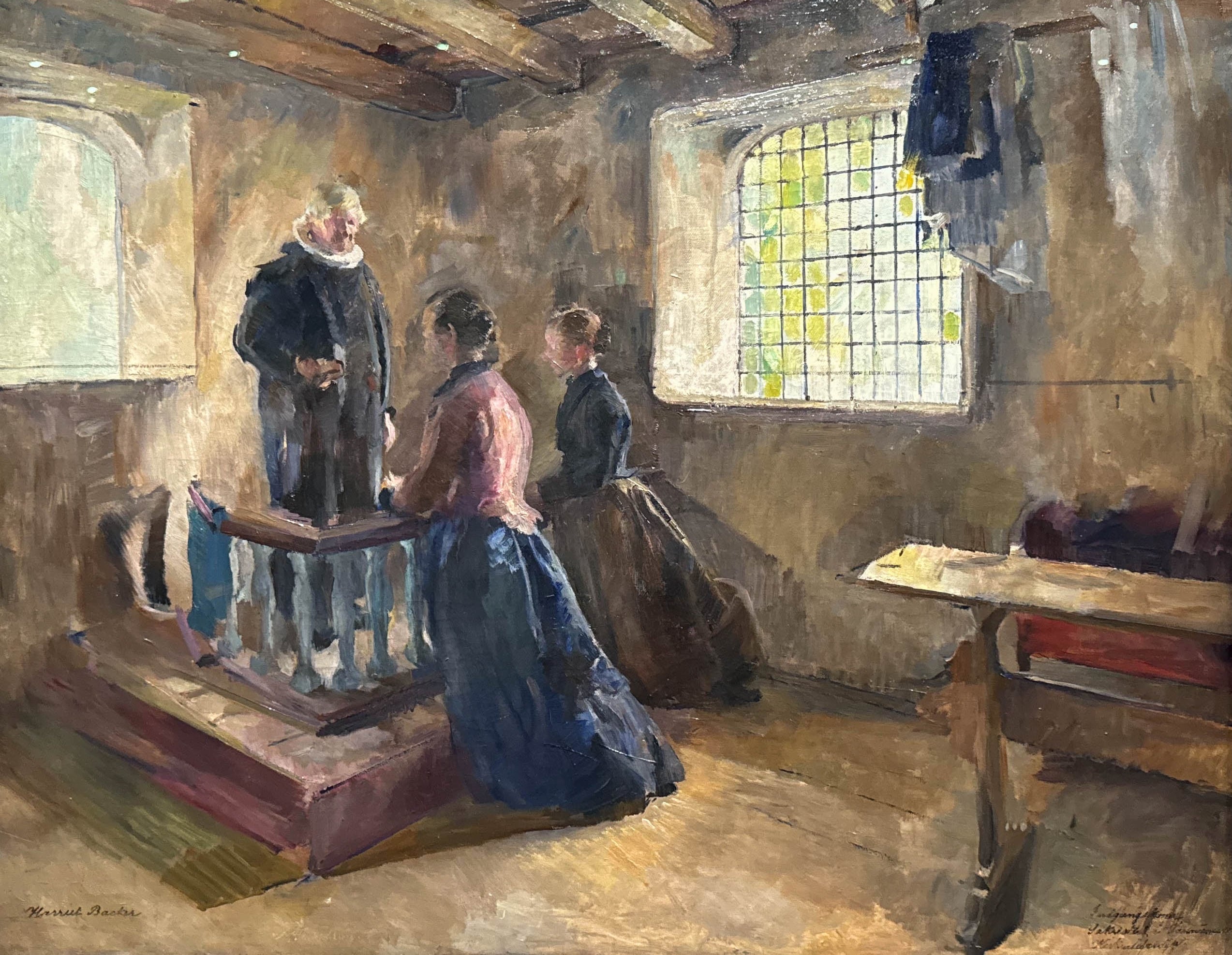 Relevailles, sacristie de l’église de Tanum (1892), Harriet Backer, Bergen