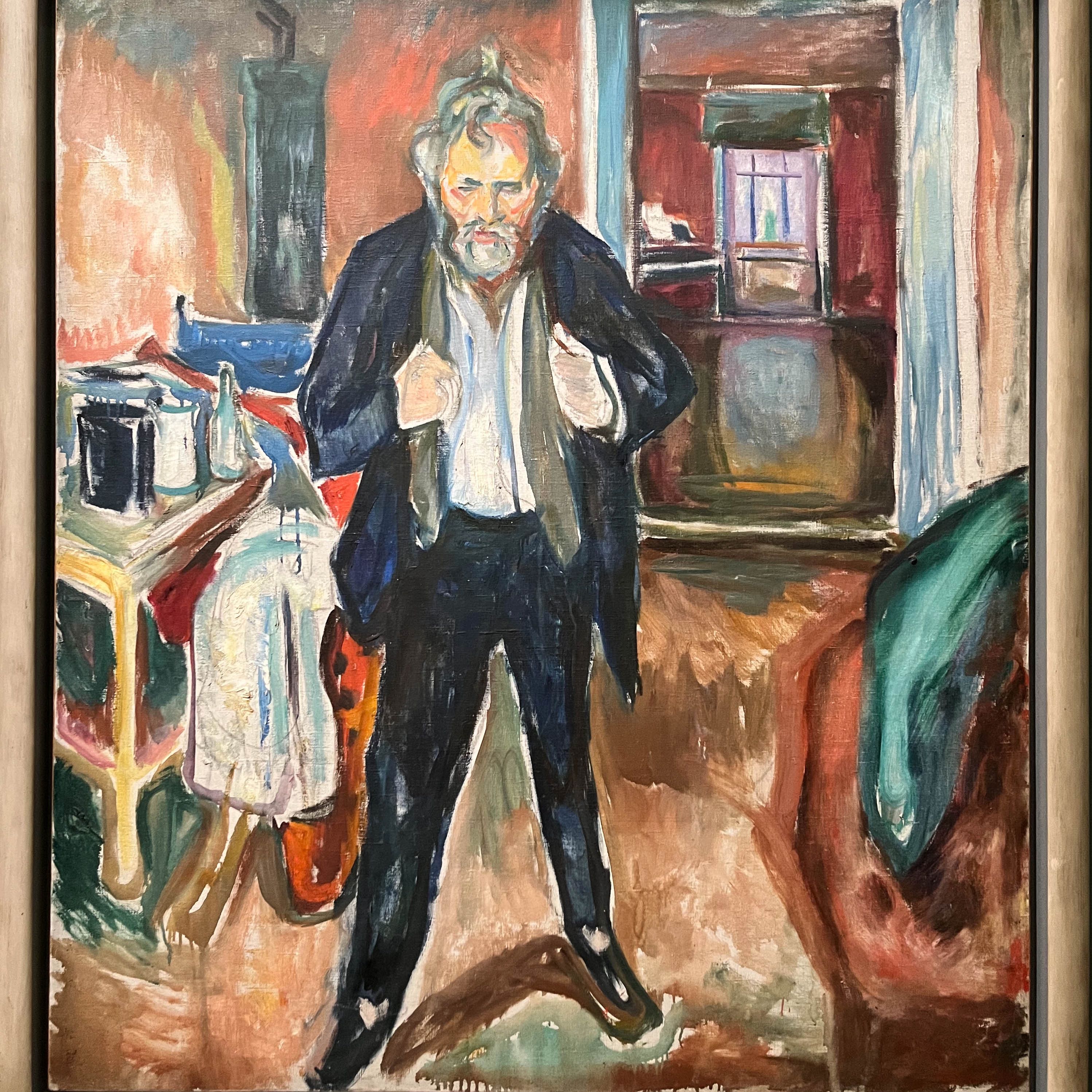 Nuit blanche. Autoportrait au tourment intérieur, Edvard Munch, 1920