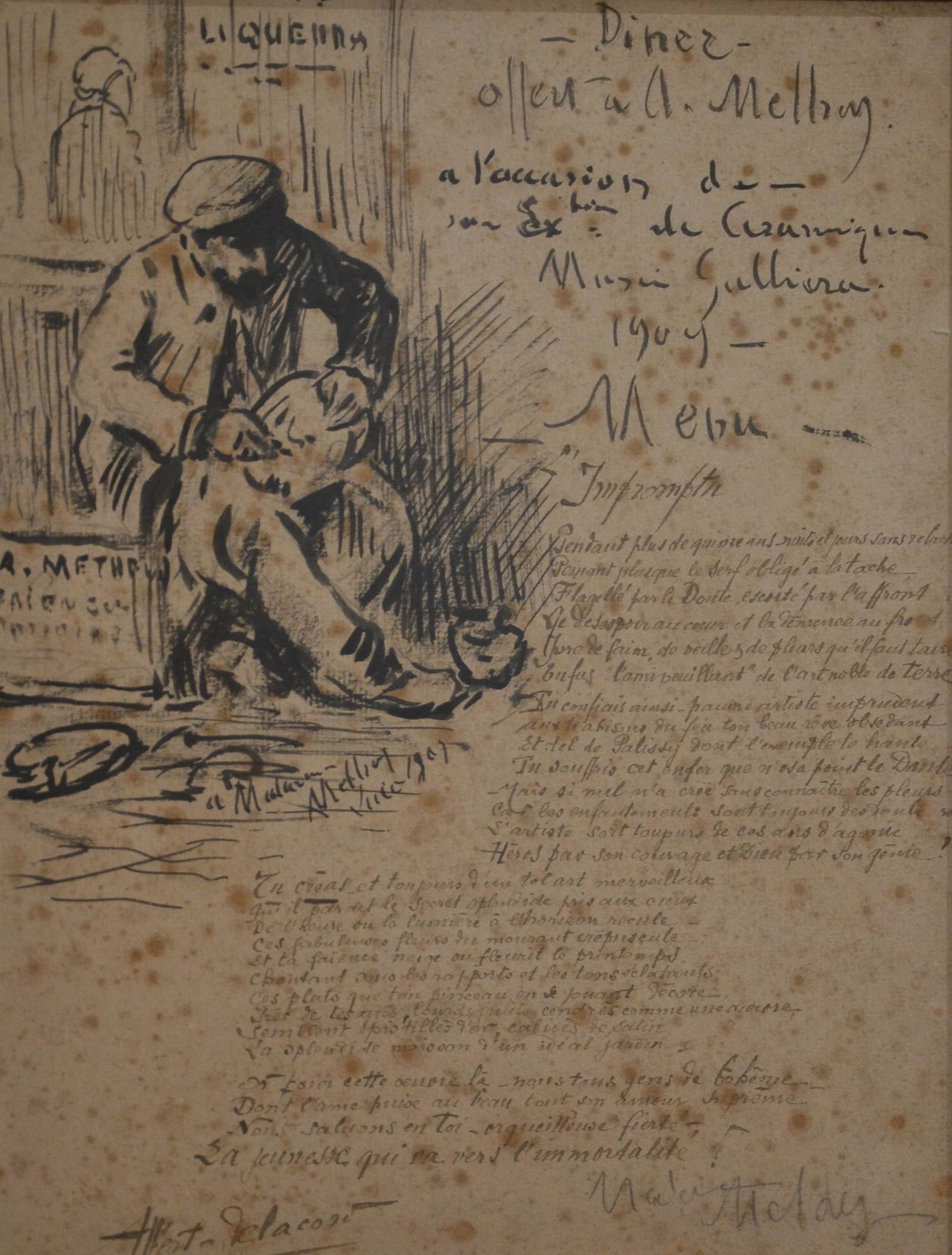 Dessin offert au Musée Galliera, Maximilien Luce, 1909