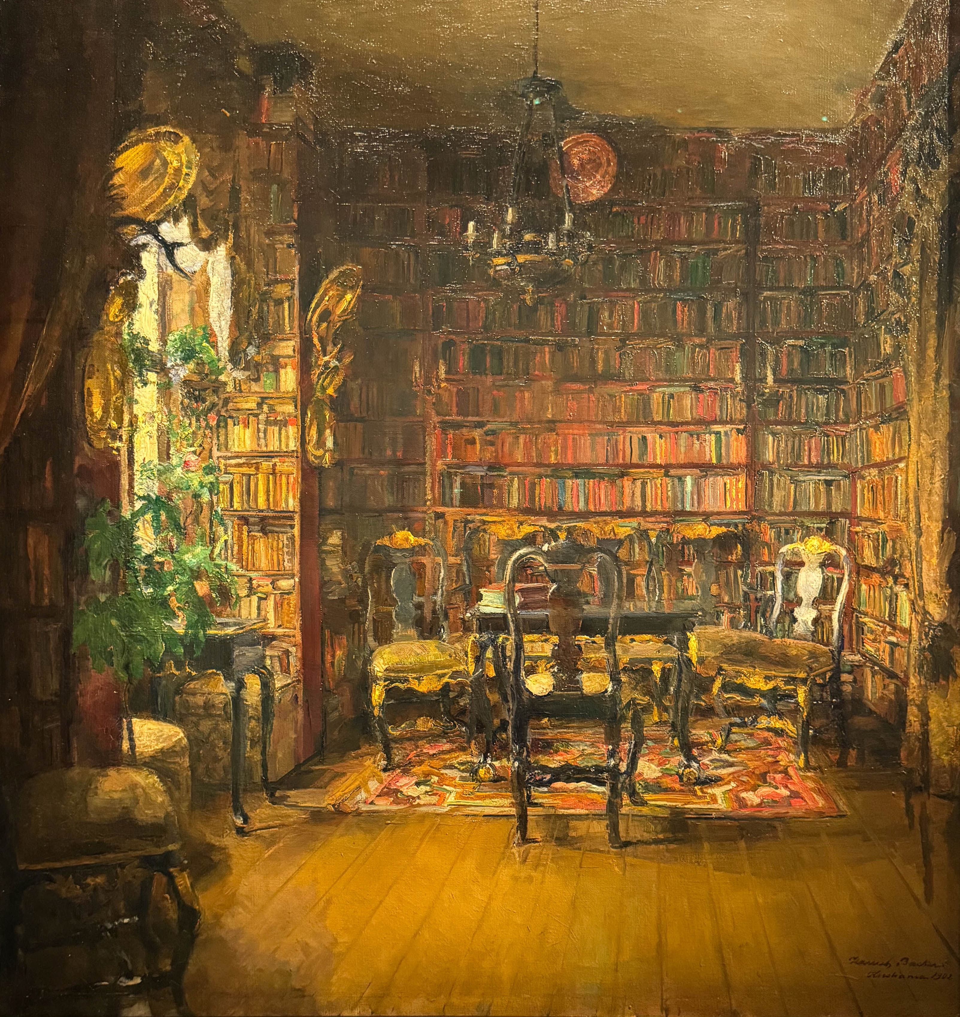 Bibliothèque de Thorvald Boeck (1902), Harriet Backer, National Museum, Oslo